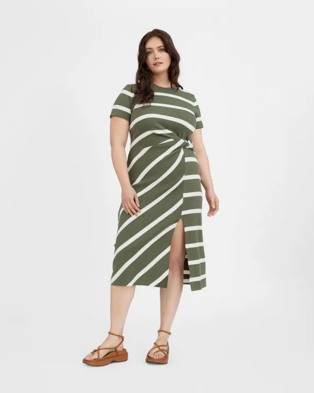 Short Sleeve Striped Cody Dress made by Tanya Taylor
