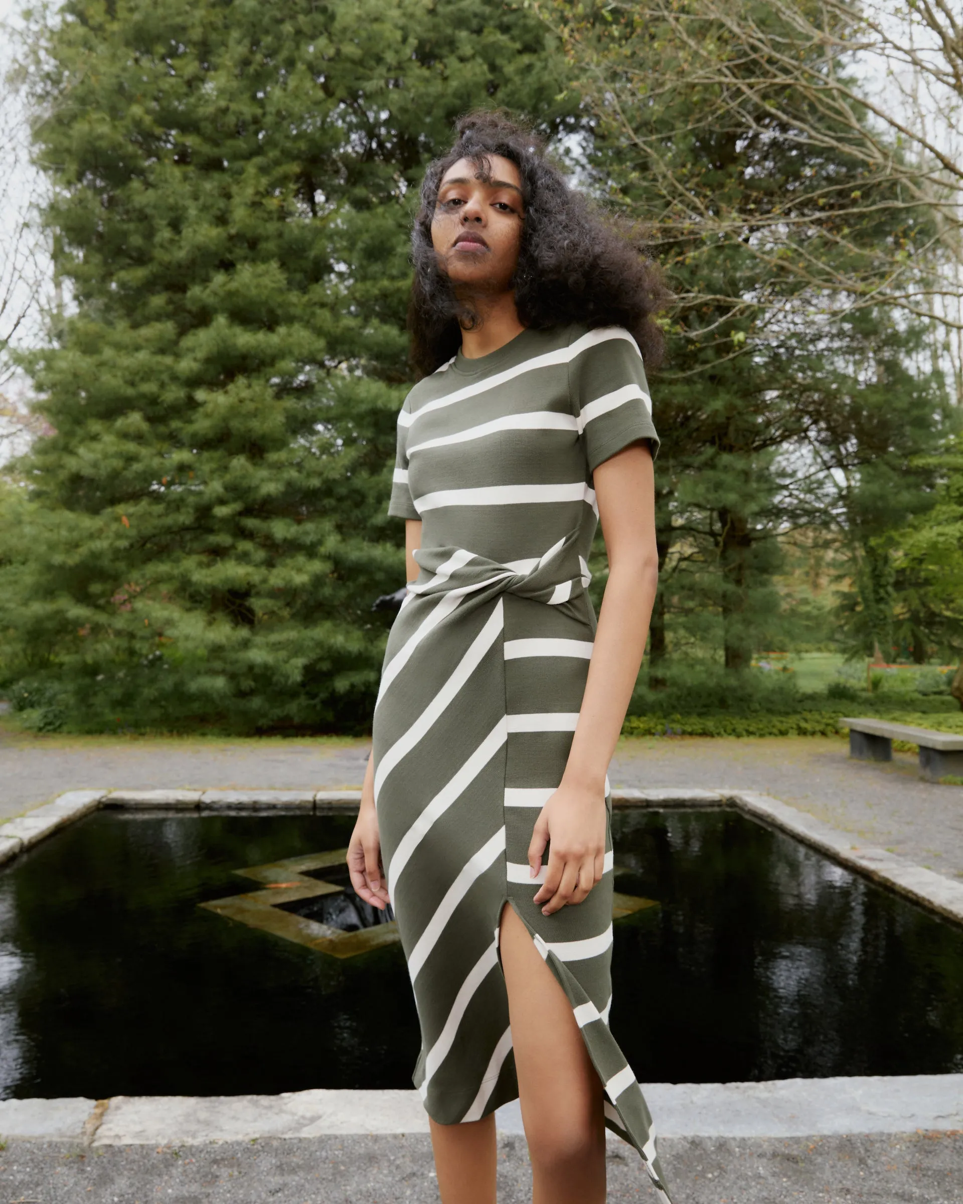 Short Sleeve Striped Cody Dress sold by Tanya Taylor product image thumbnail 3