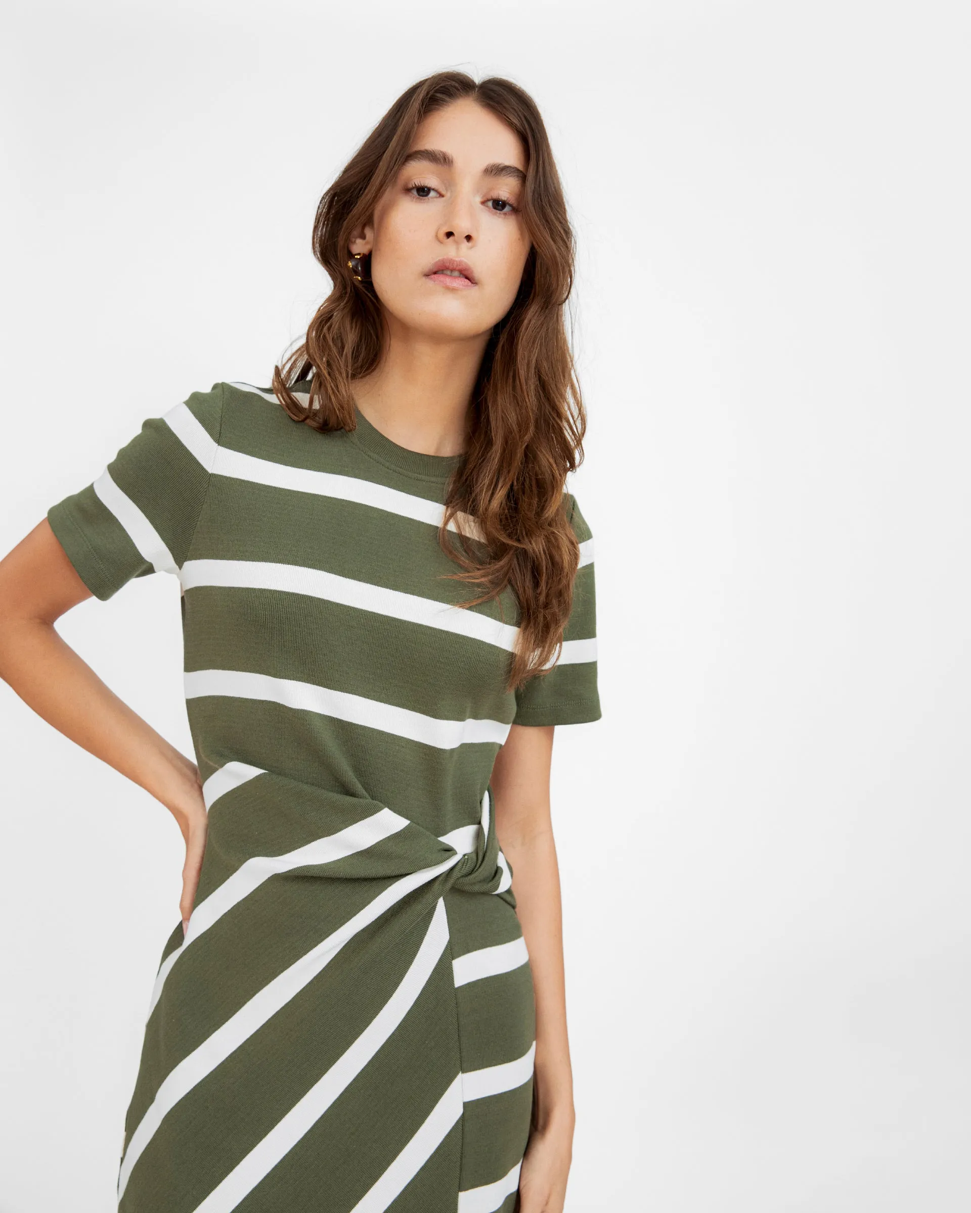 Short Sleeve Striped Cody Dress sold by Tanya Taylor product image thumbnail 5