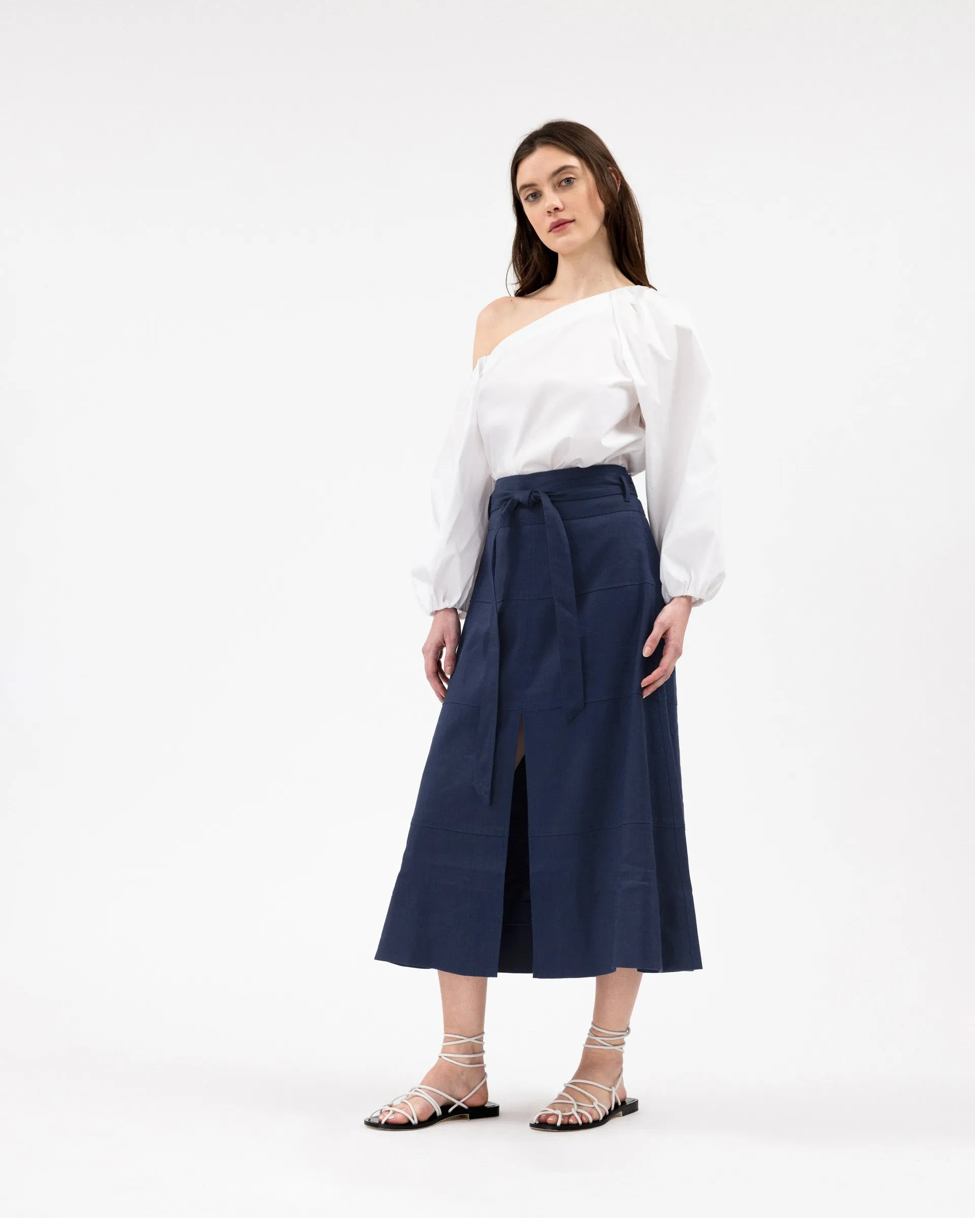 Linen Hudson Skirt sold by Tanya Taylor product image thumbnail 2