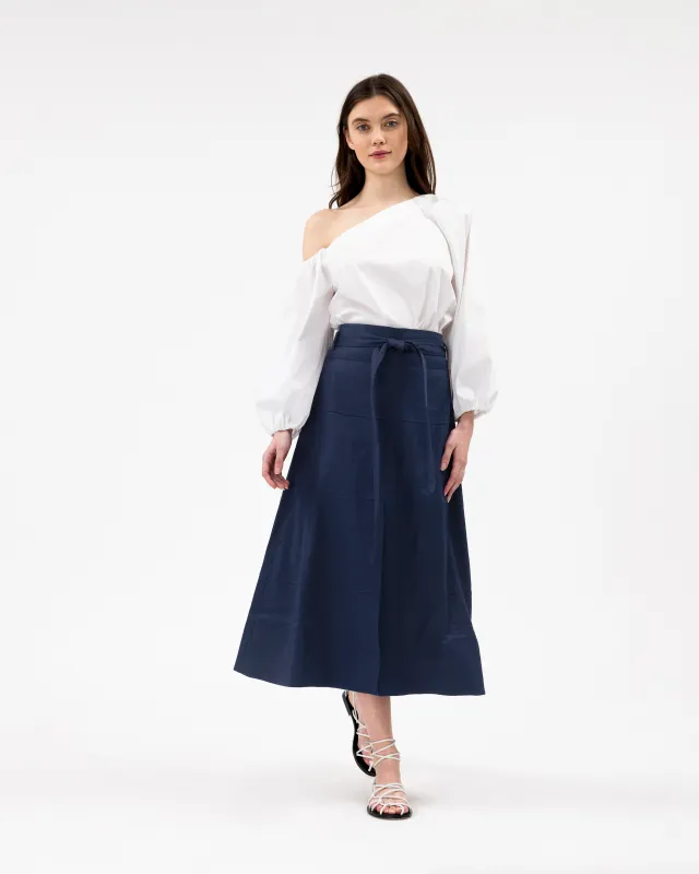 Linen Hudson Skirt sold by Tanya Taylor