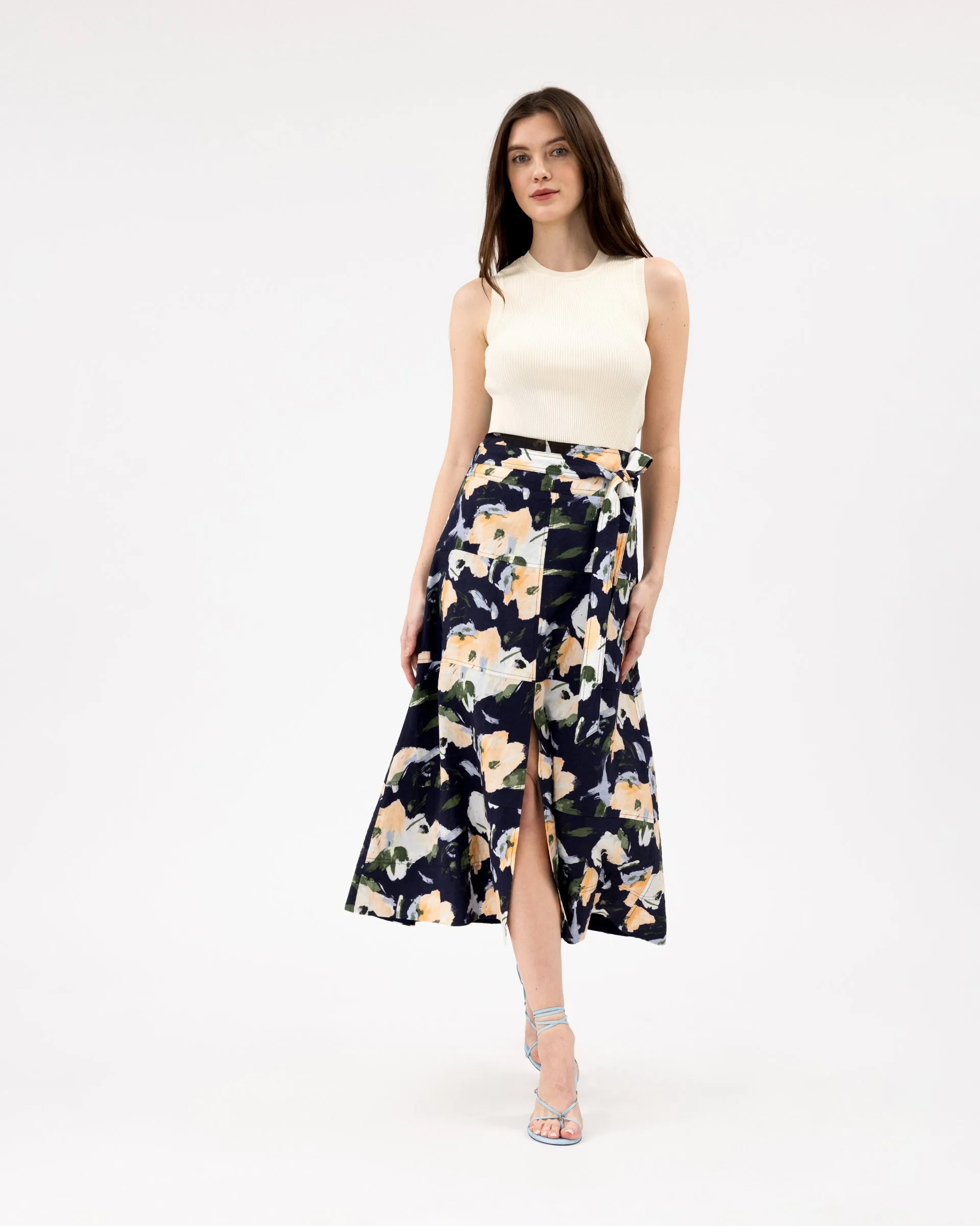 Linen Hudson Skirt sold by Tanya Taylor product image thumbnail 2