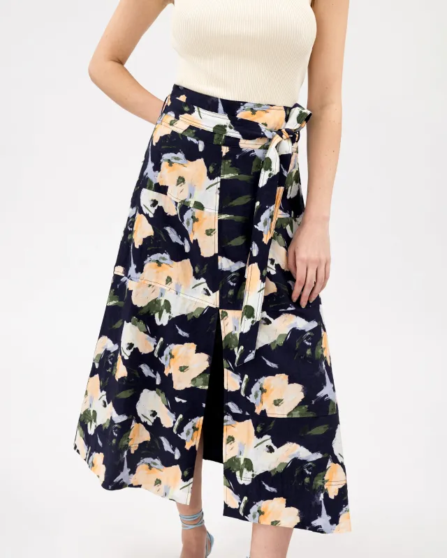 Linen Hudson Skirt sold by Tanya Taylor