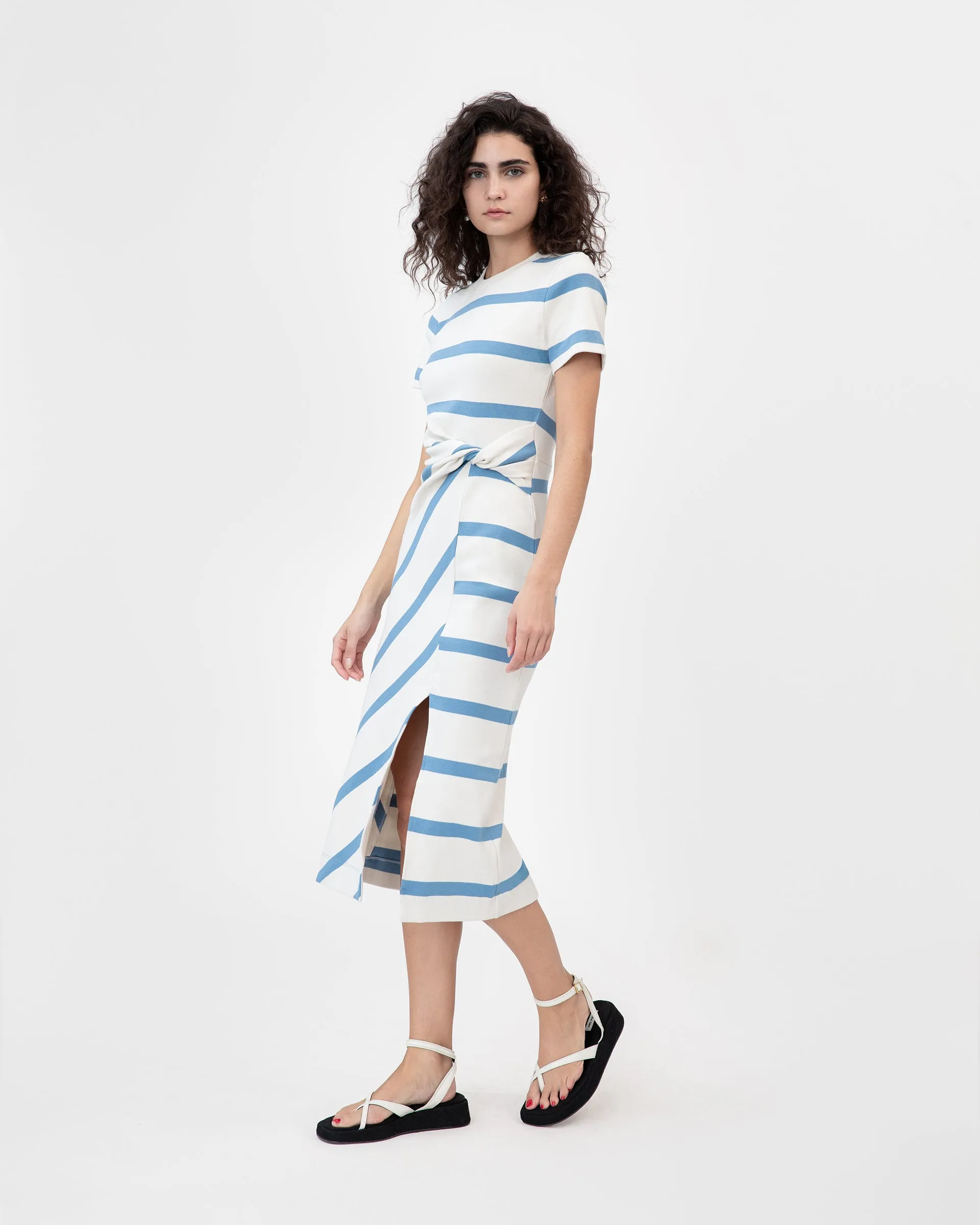 Short Sleeve Striped Cody Dress sold by Tanya Taylor product image thumbnail 2