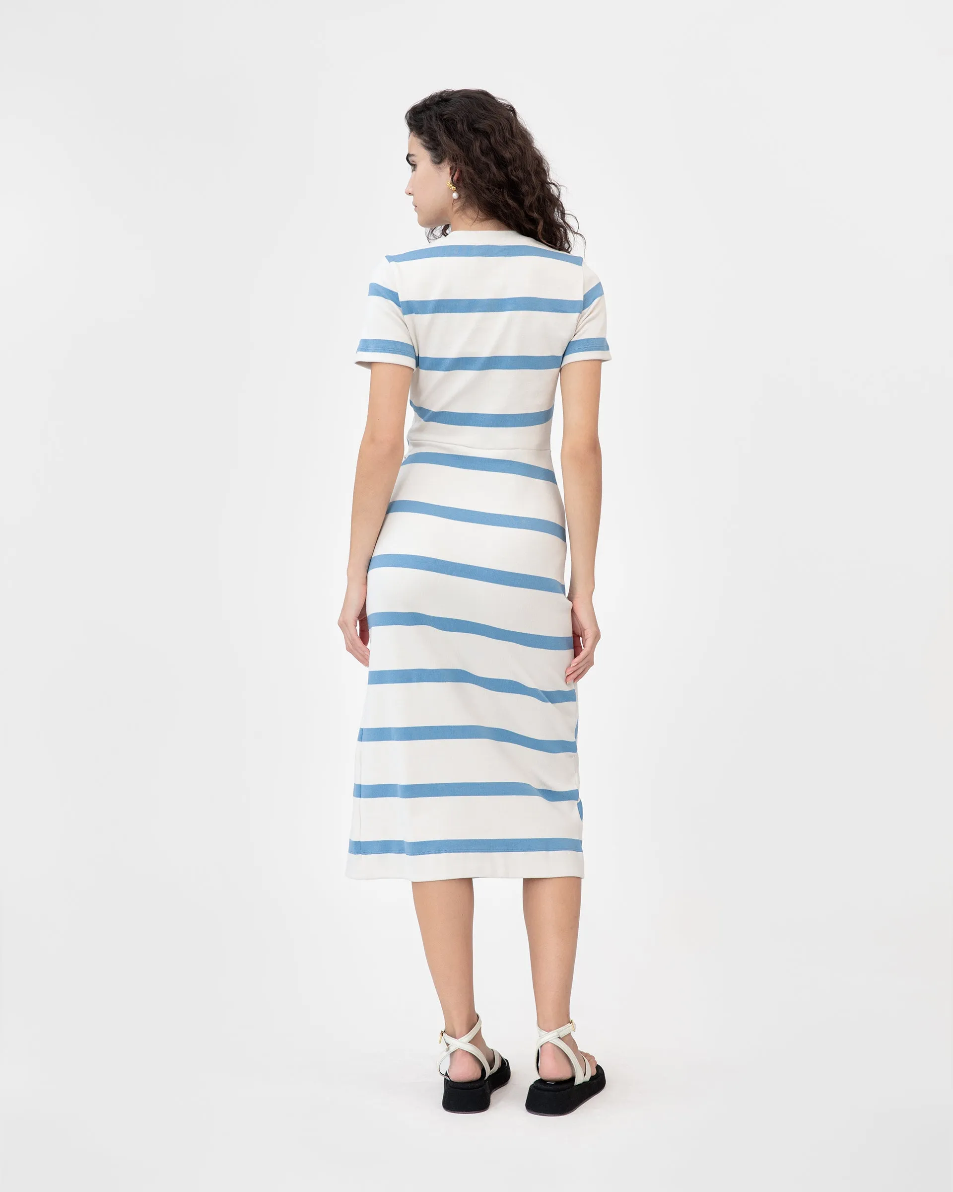 Short Sleeve Striped Cody Dress sold by Tanya Taylor product image thumbnail 5