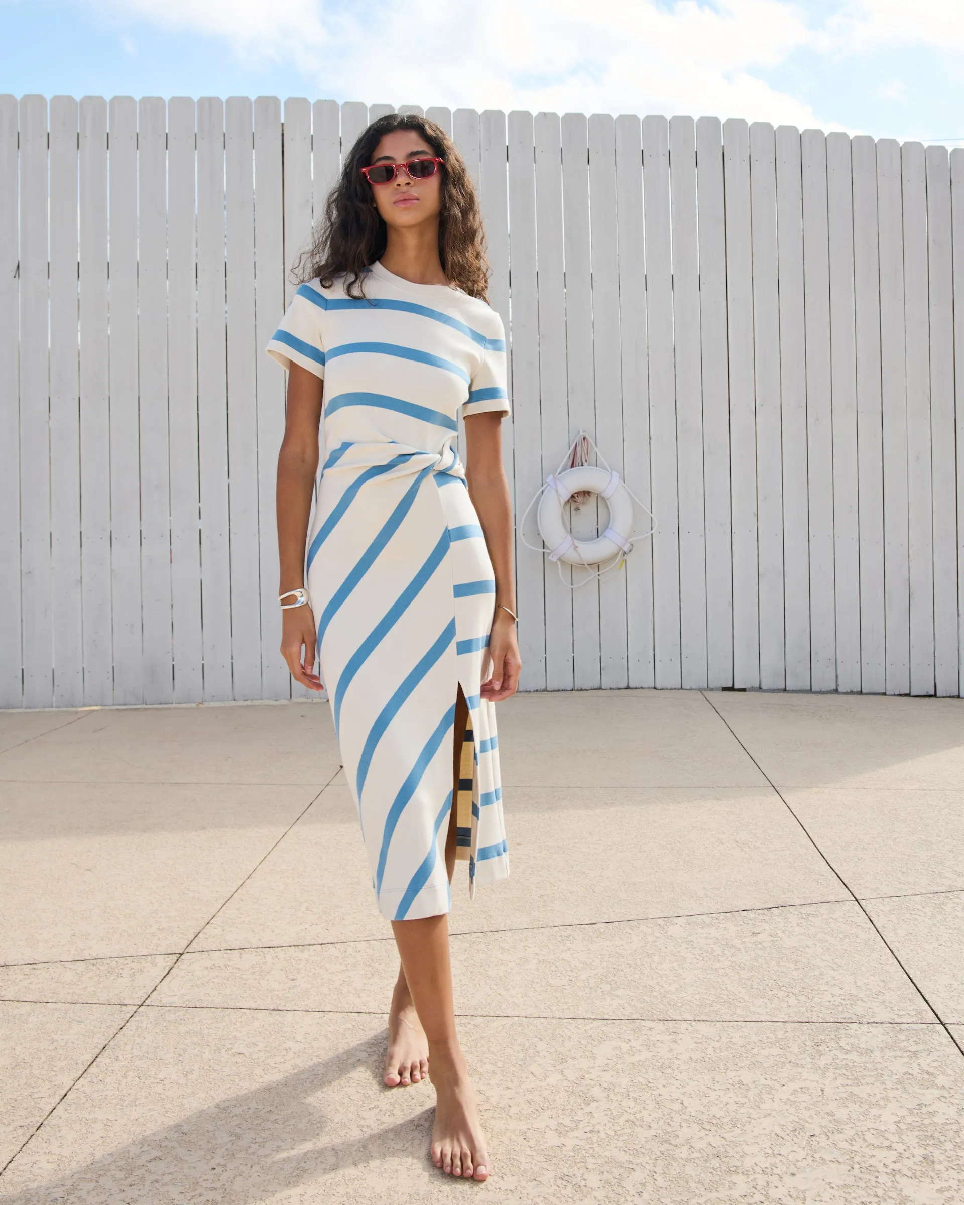 Short Sleeve Striped Cody Dress sold by Tanya Taylor product image thumbnail 3