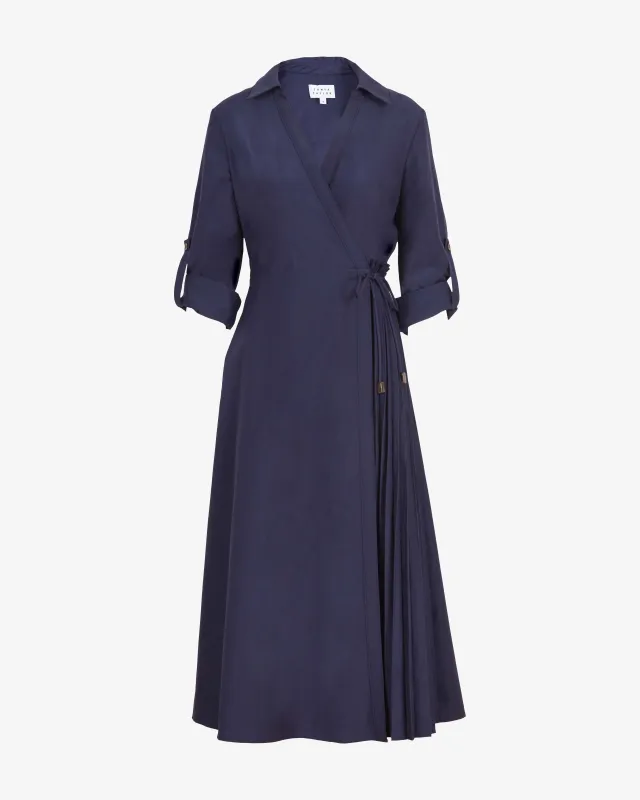 Long Sleeve Midi Shivon Dress made by Tanya Taylor