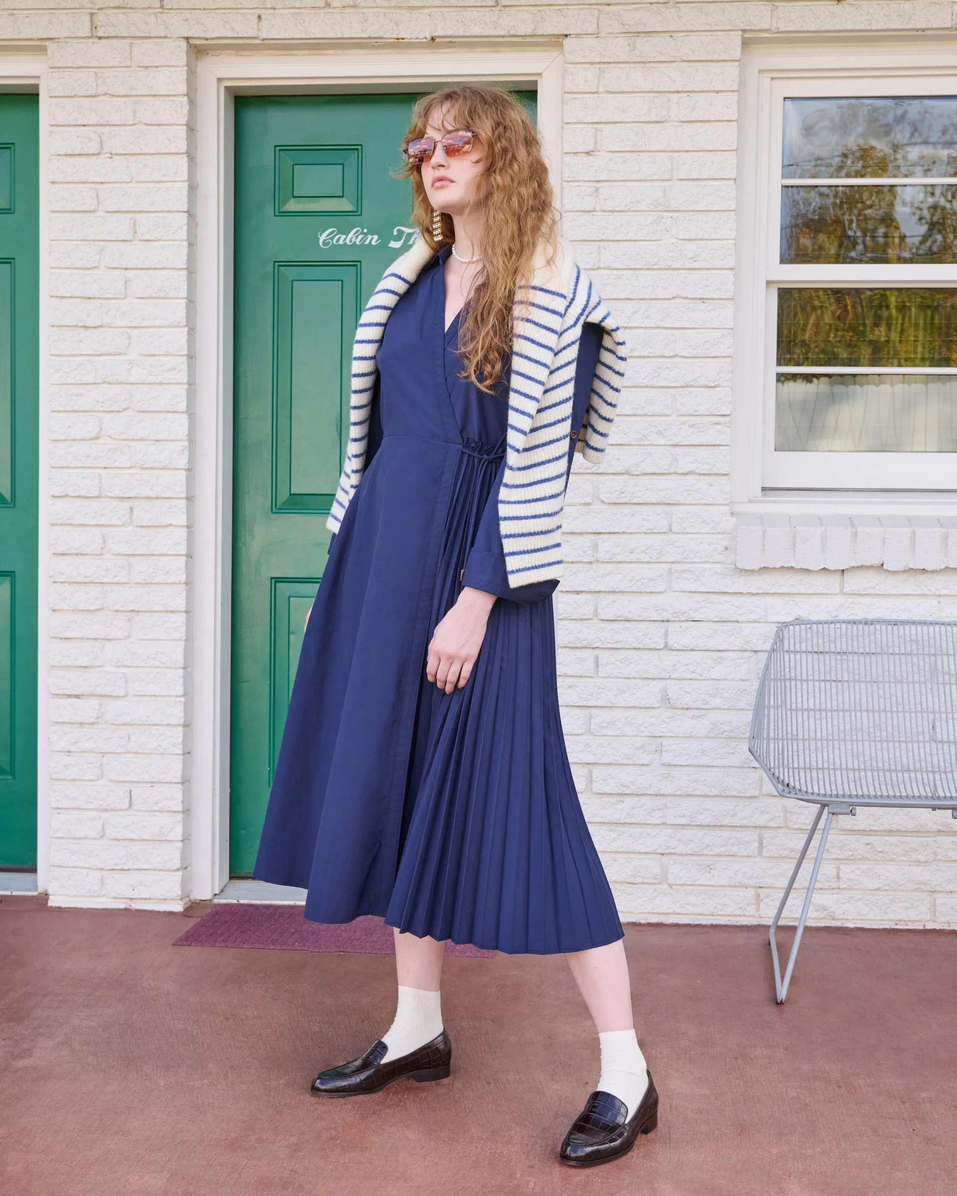 Long Sleeve Midi Shivon Dress sold by Tanya Taylor product image thumbnail 3