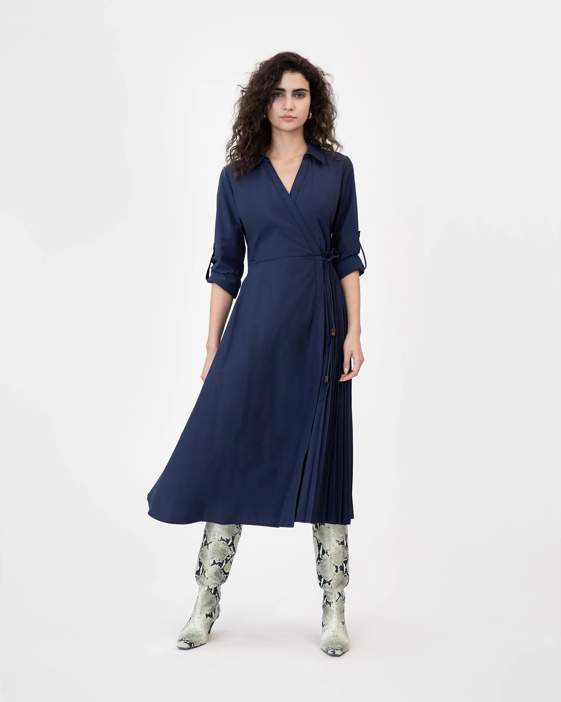 Long Sleeve Midi Shivon Dress sold by Tanya Taylor product image thumbnail 2