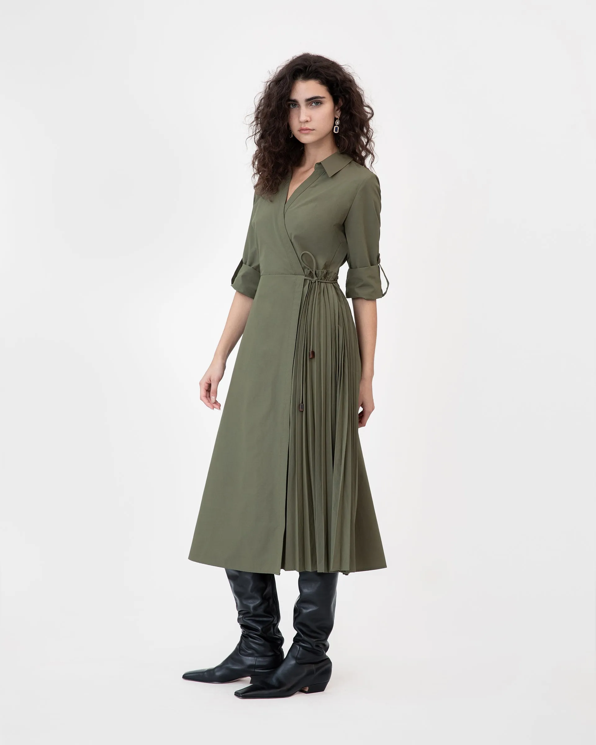 Long Sleeve Midi Shivon Dress sold by Tanya Taylor
