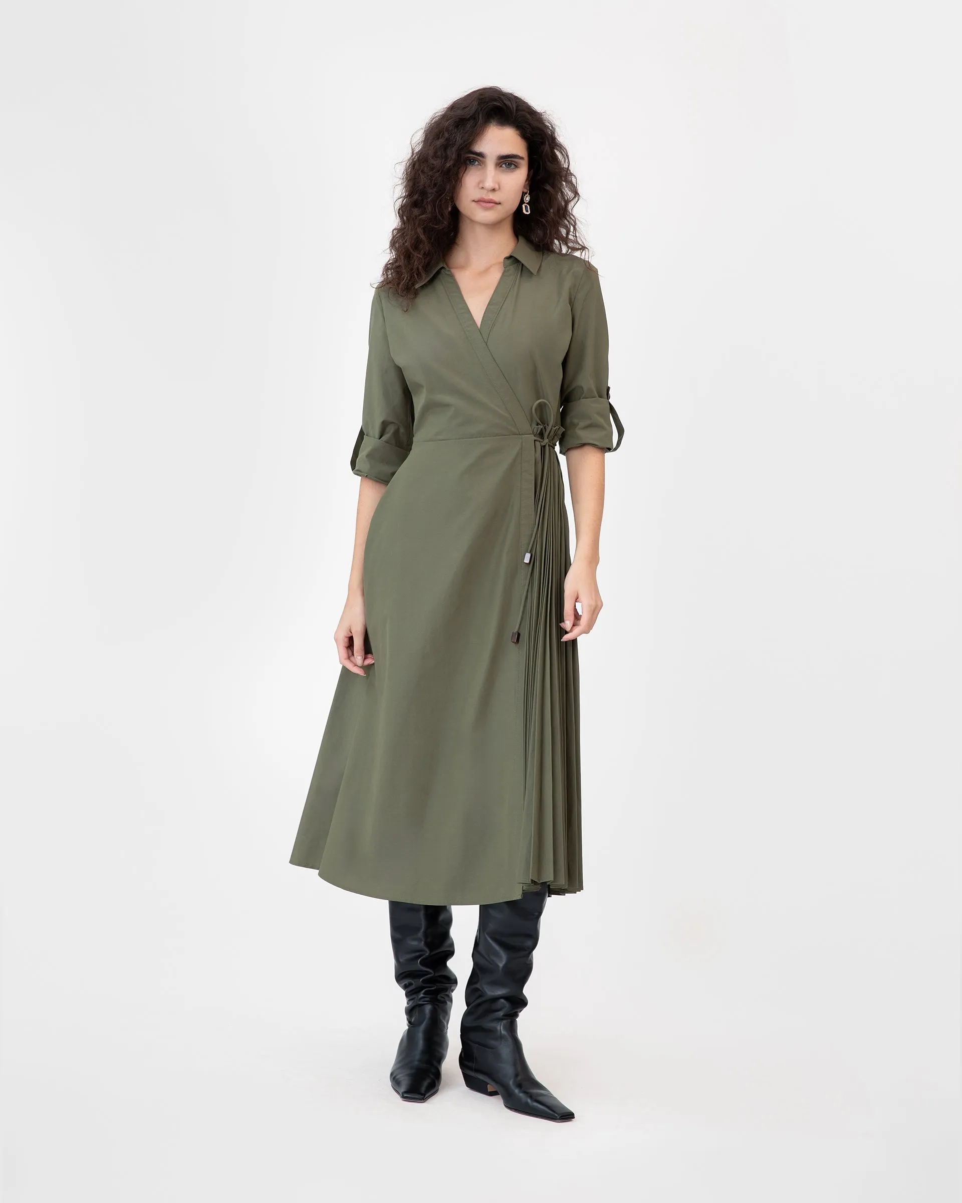 Long Sleeve Midi Shivon Dress sold by Tanya Taylor product image thumbnail 2