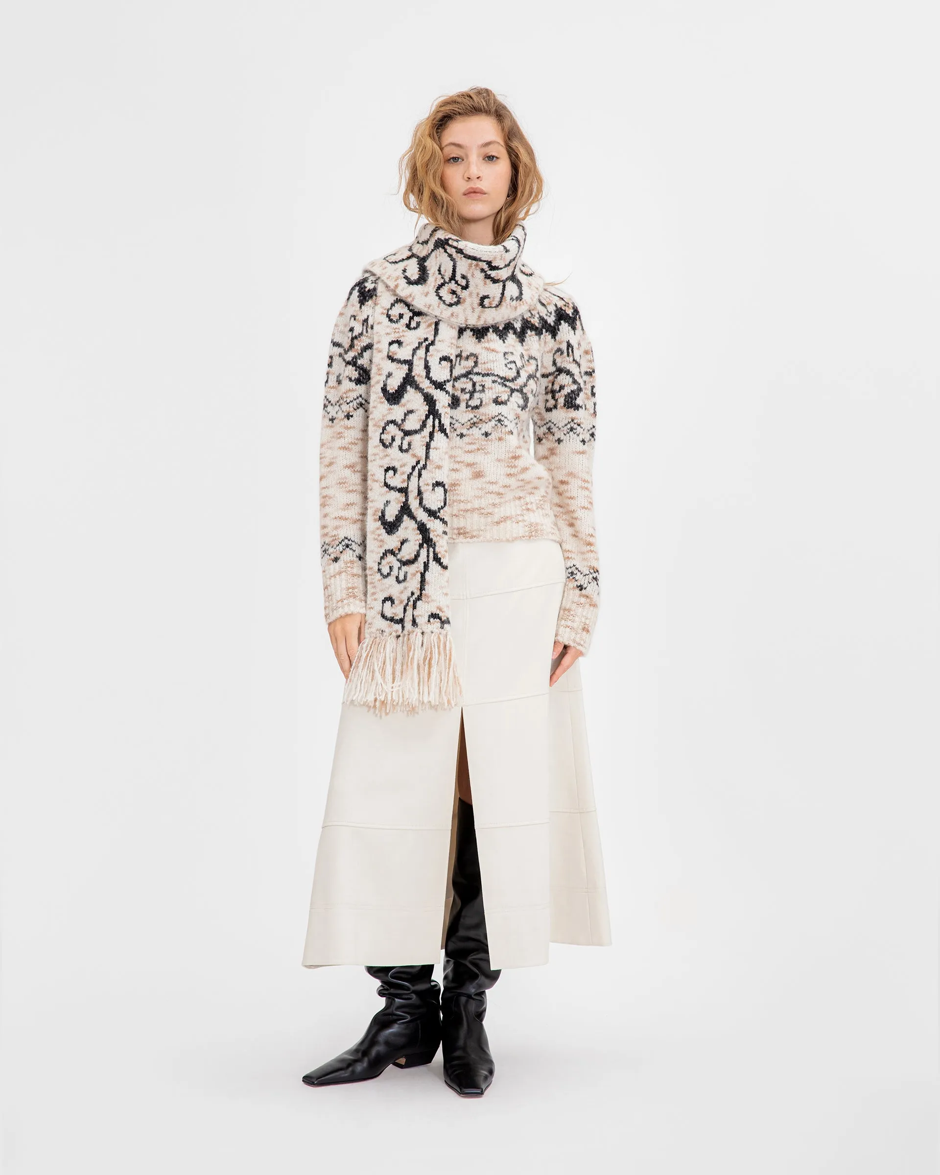 Rae Knit Scarf sold by Tanya Taylor product image thumbnail 2