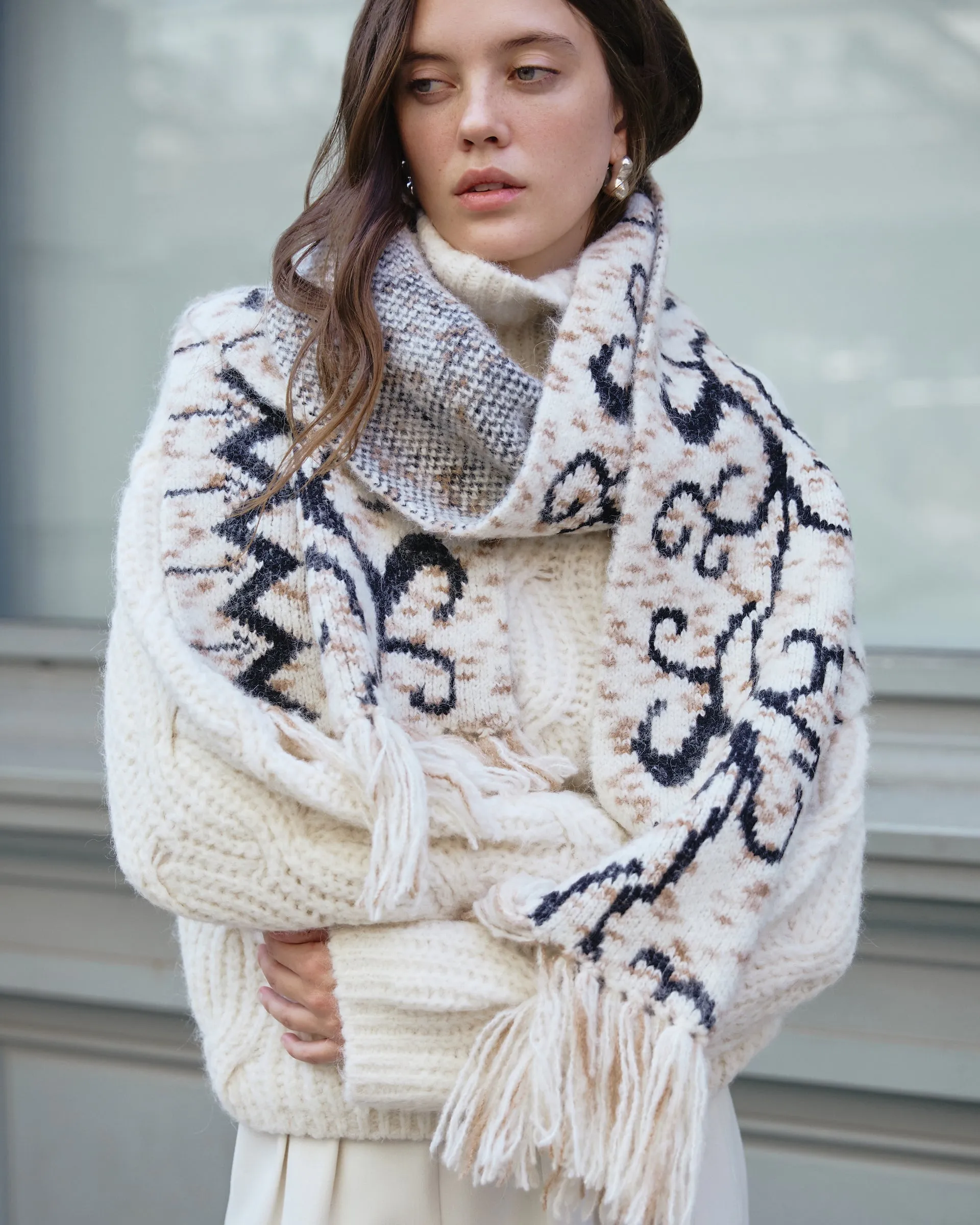 Rae Knit Scarf sold by Tanya Taylor product image thumbnail 3