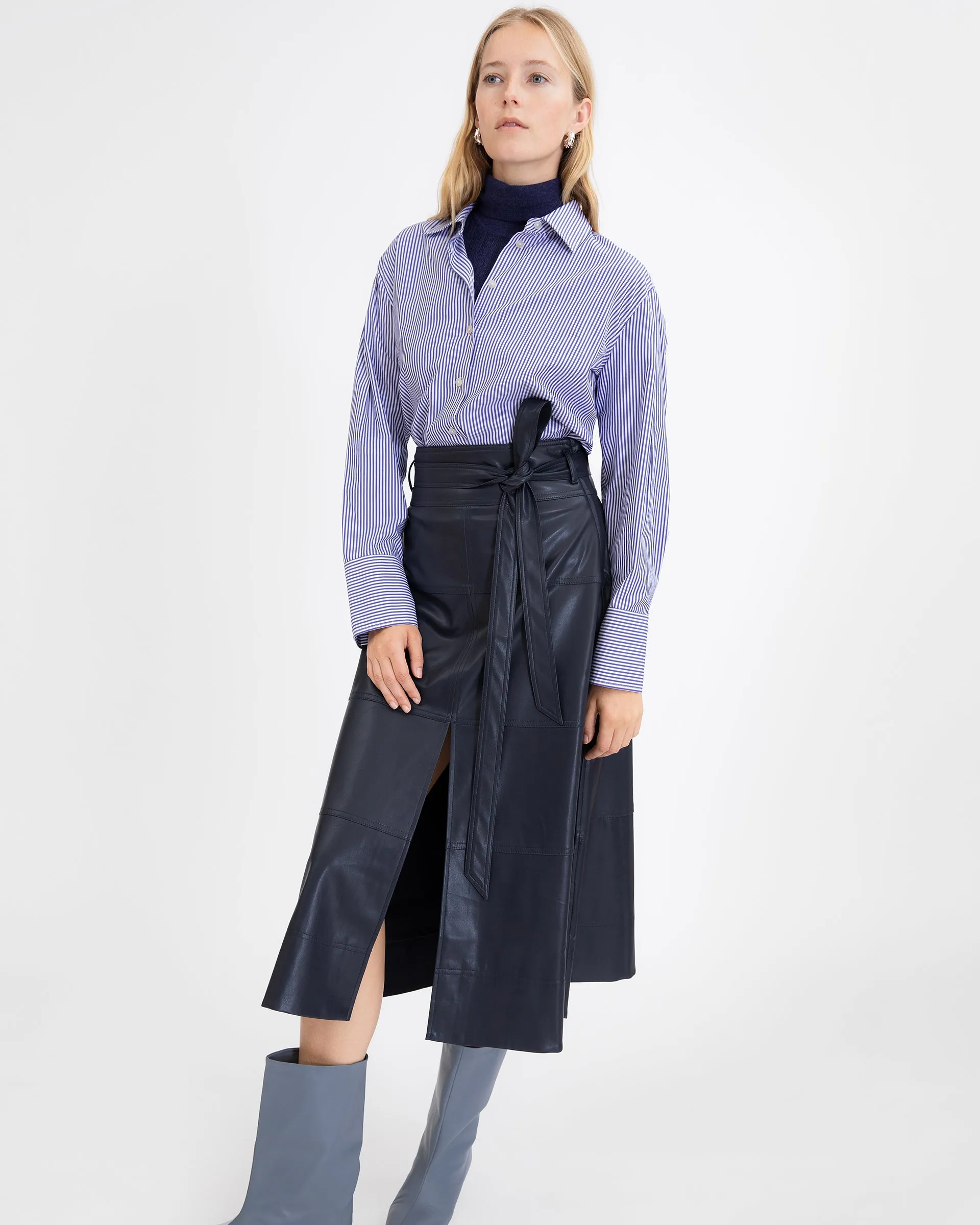 Vegan Leather Hudson Skirt sold by Tanya Taylor product image thumbnail 5