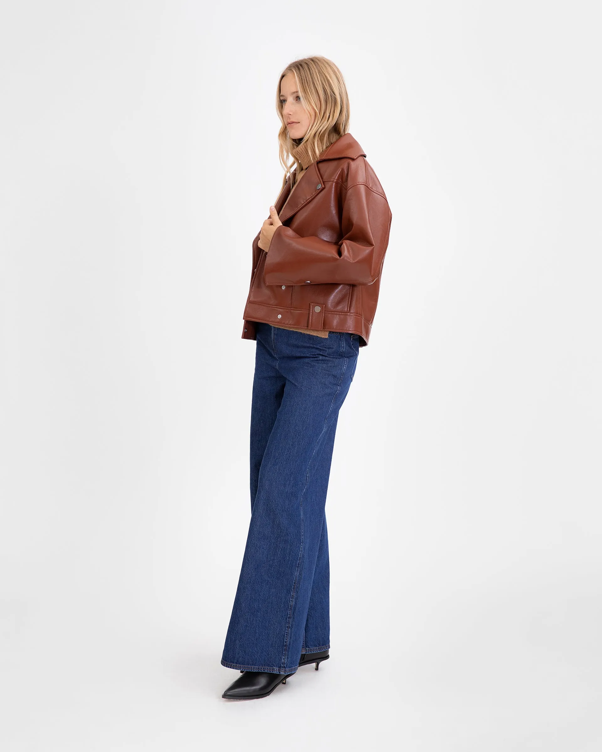 Leather Banton Jacket sold by Tanya Taylor product image thumbnail 4