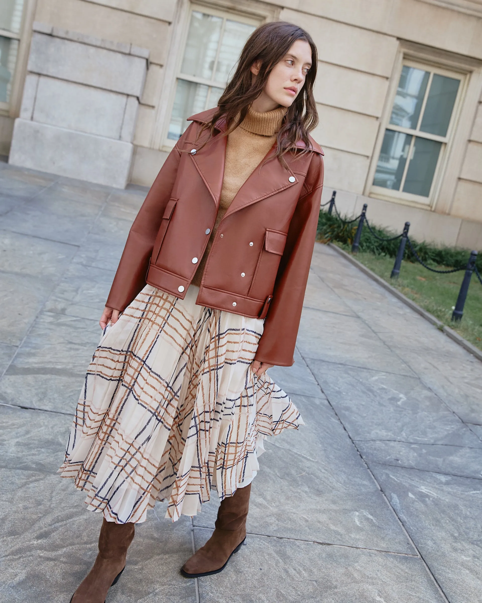 Leather Banton Jacket sold by Tanya Taylor product image thumbnail 3