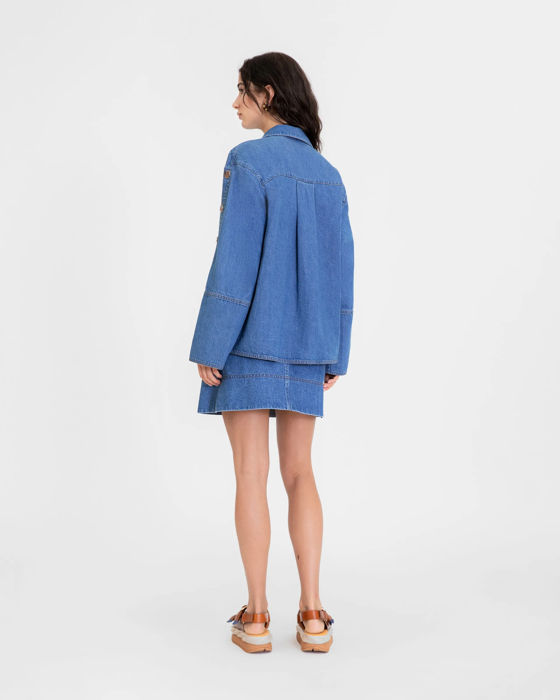 Lally Denim Top sold by Tanya Taylor product image thumbnail 4