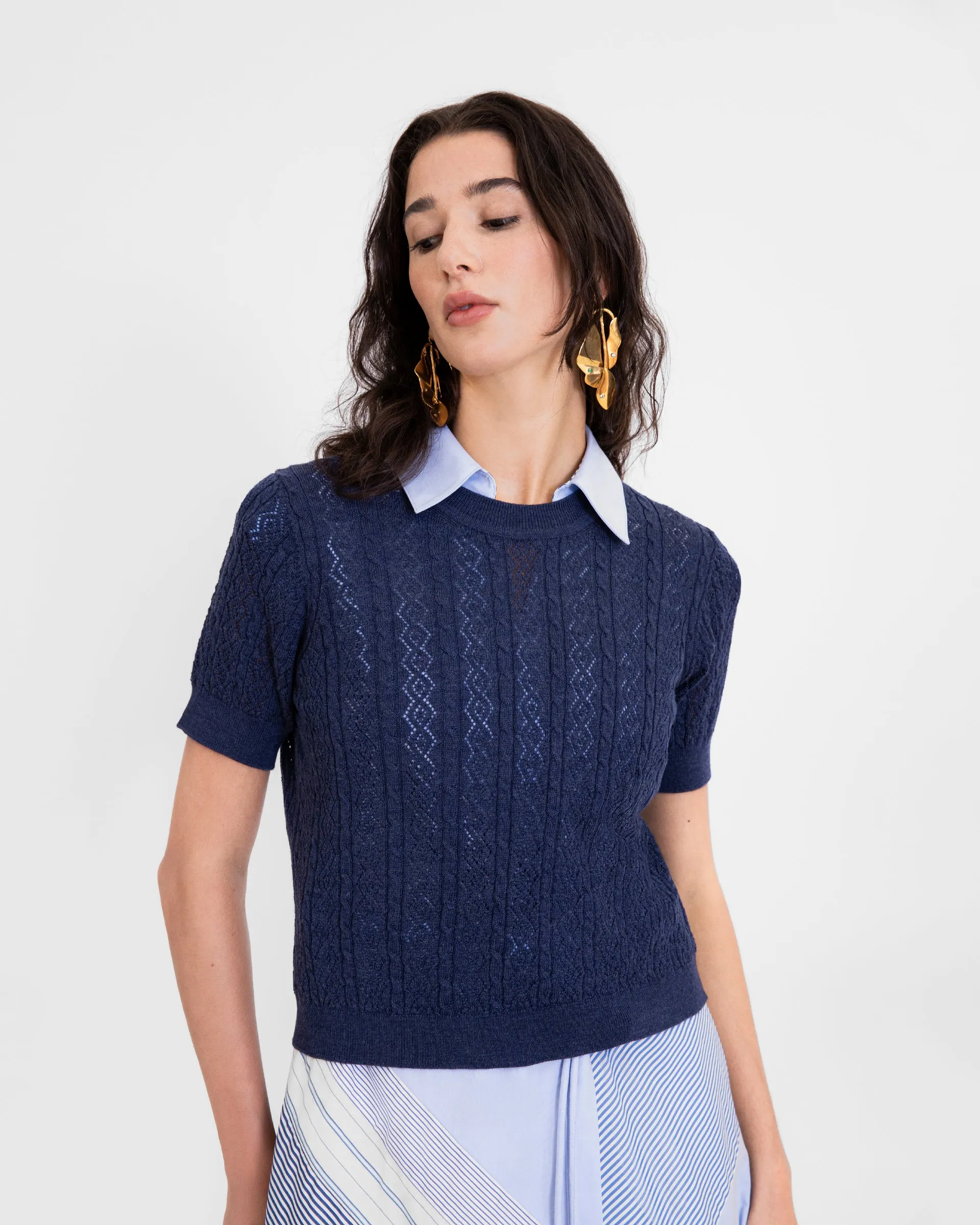 Diane Knit Top sold by Tanya Taylor