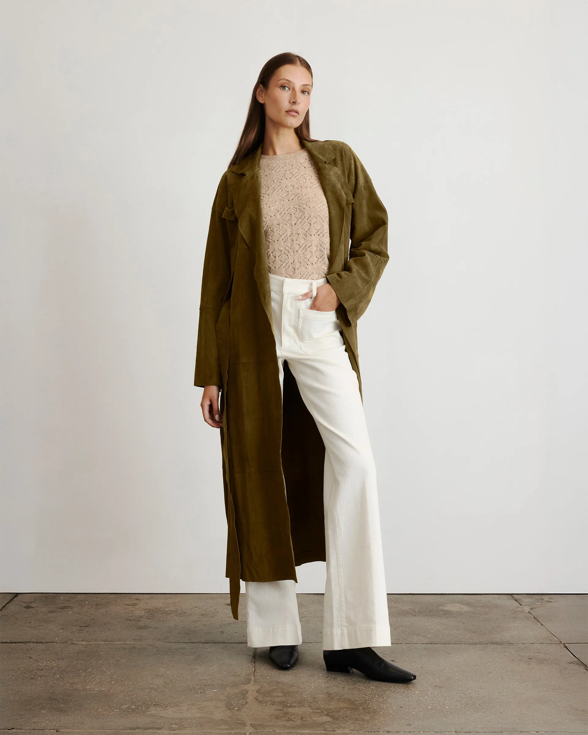 Suede Clayton Coat sold by Tanya Taylor product image thumbnail 2