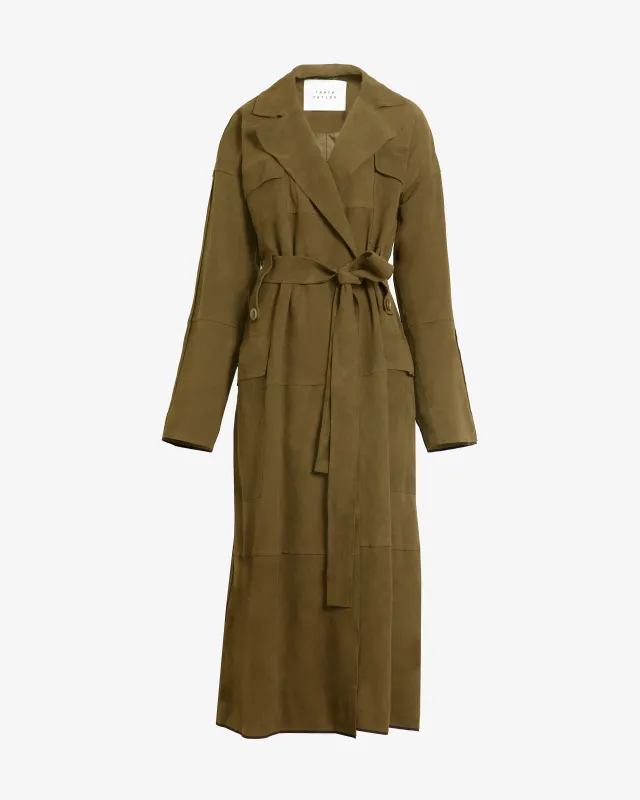 Suede Clayton Coat made by Tanya Taylor