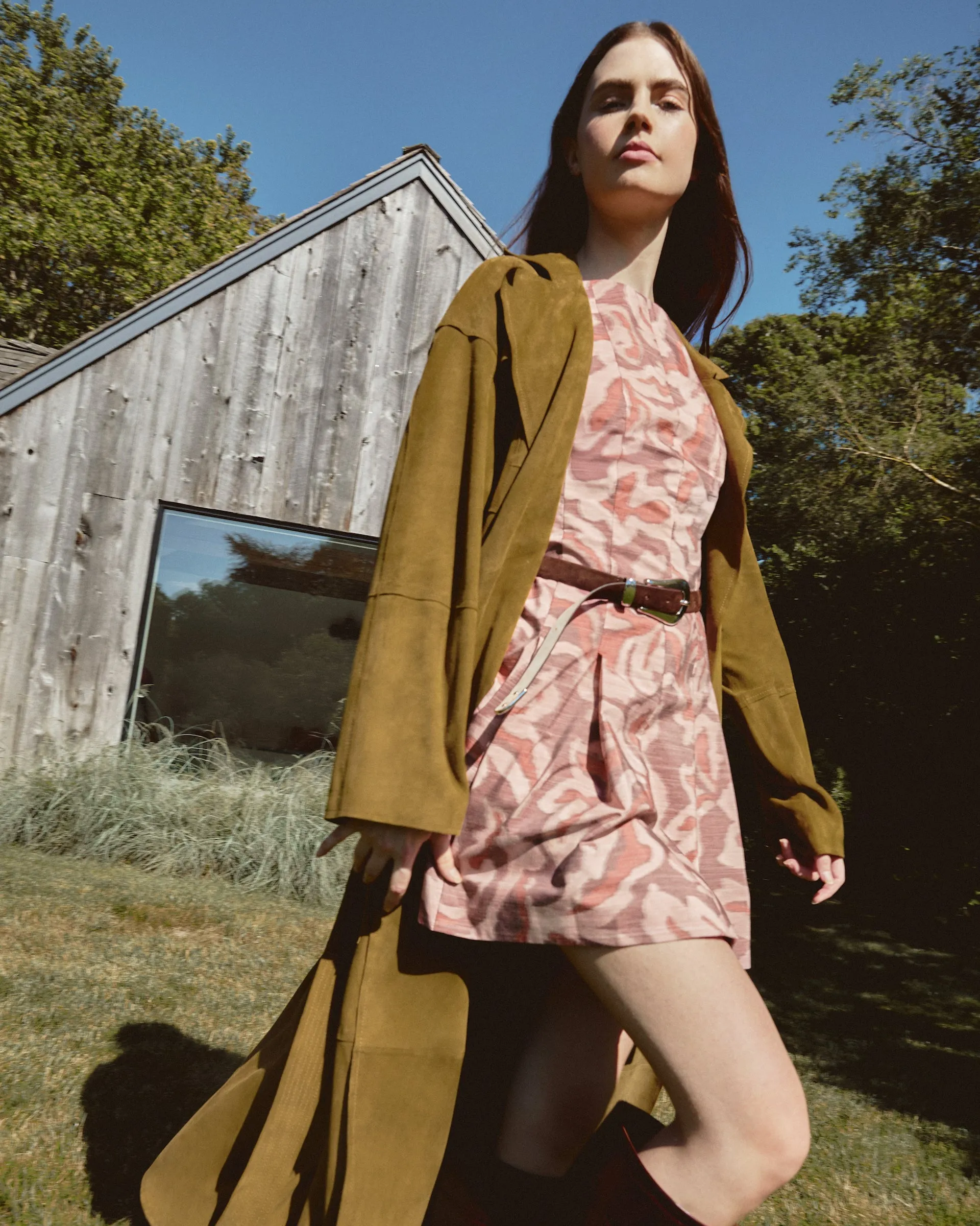 Suede Clayton Coat sold by Tanya Taylor product image thumbnail 3