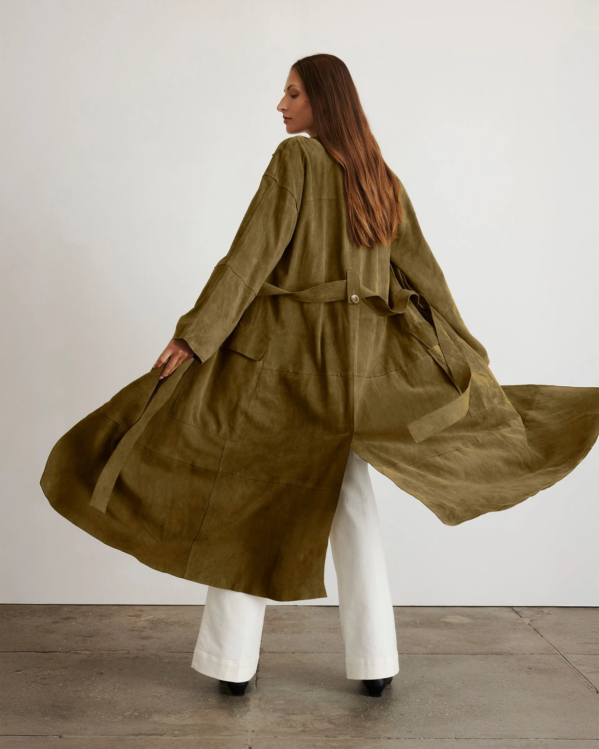Suede Clayton Coat sold by Tanya Taylor product image thumbnail 5
