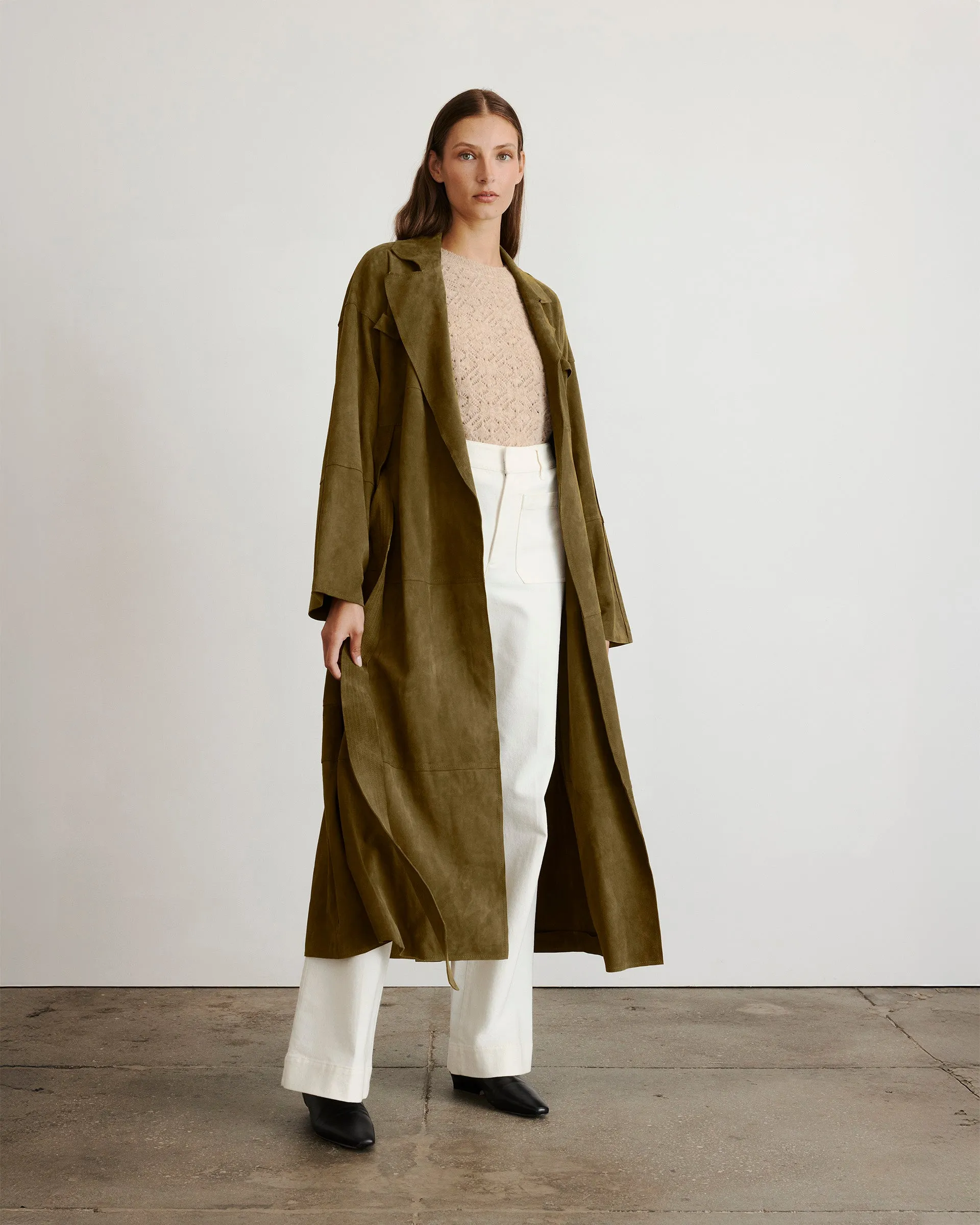 Suede Clayton Coat sold by Tanya Taylor product image thumbnail 4
