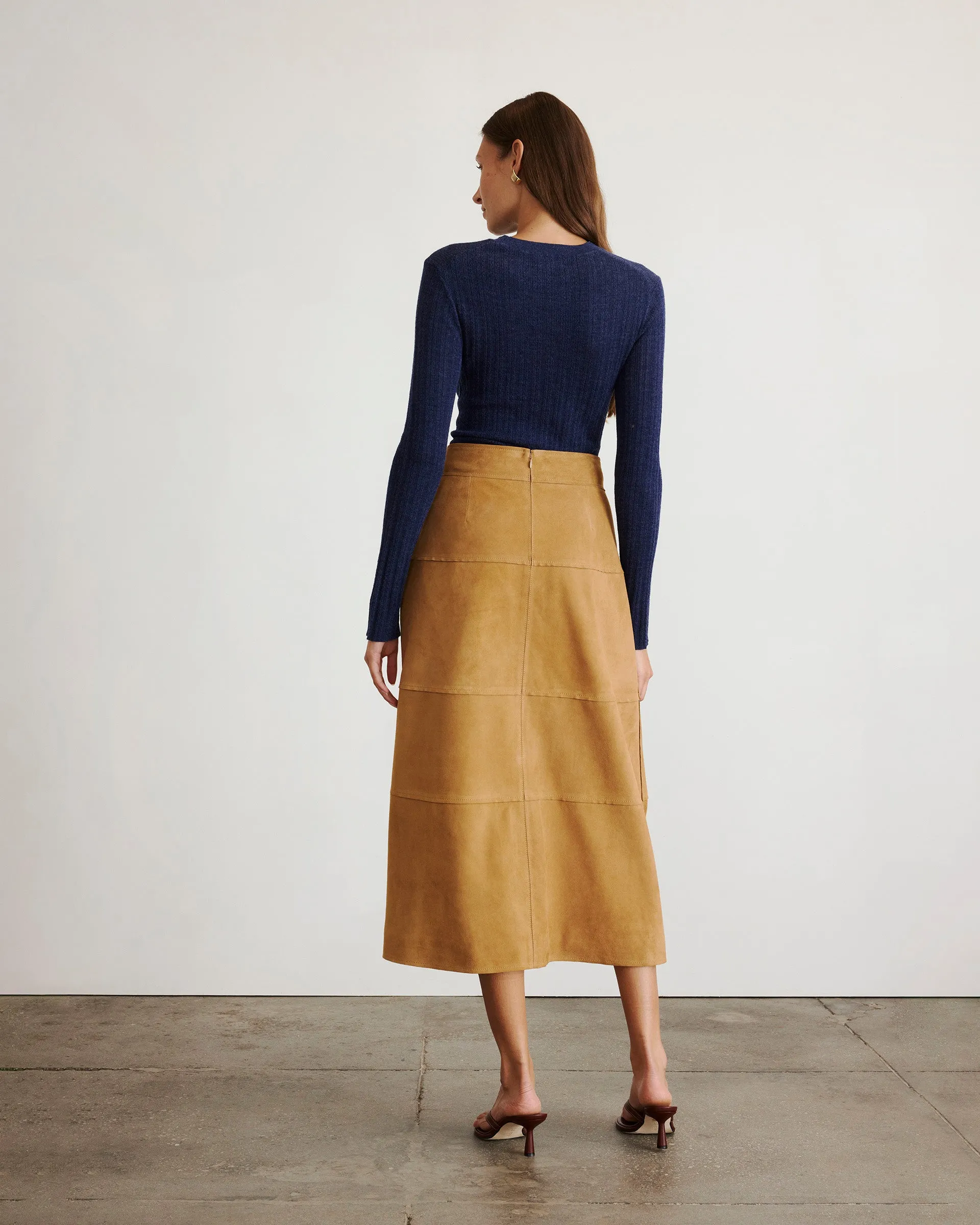 Suede Hudson Skirt sold by Tanya Taylor product image thumbnail 4