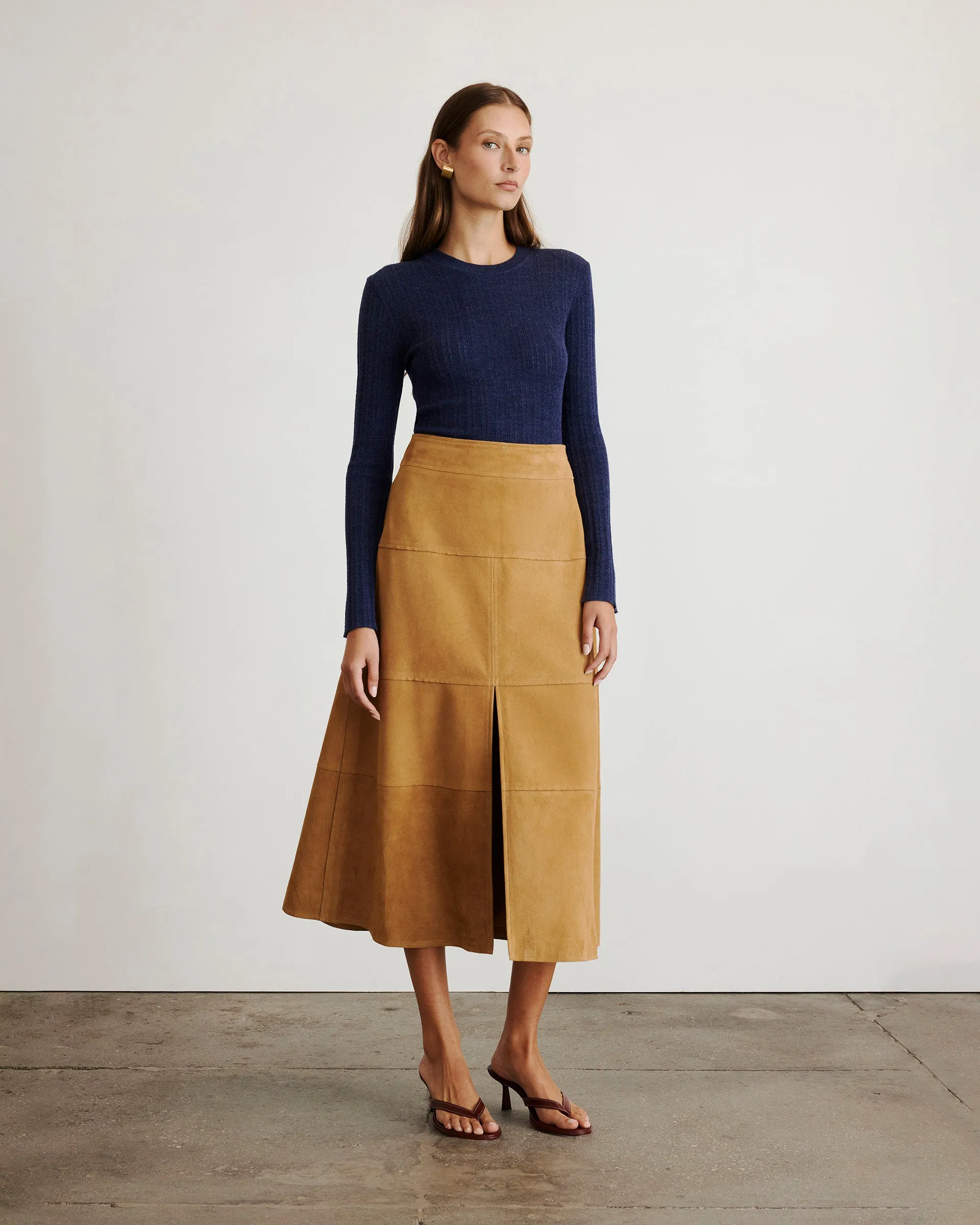 Suede Hudson Skirt sold by Tanya Taylor product image thumbnail 2