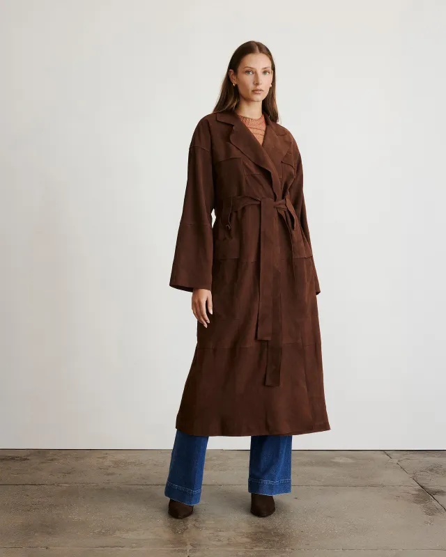 Suede Clayton Coat made by Tanya Taylor