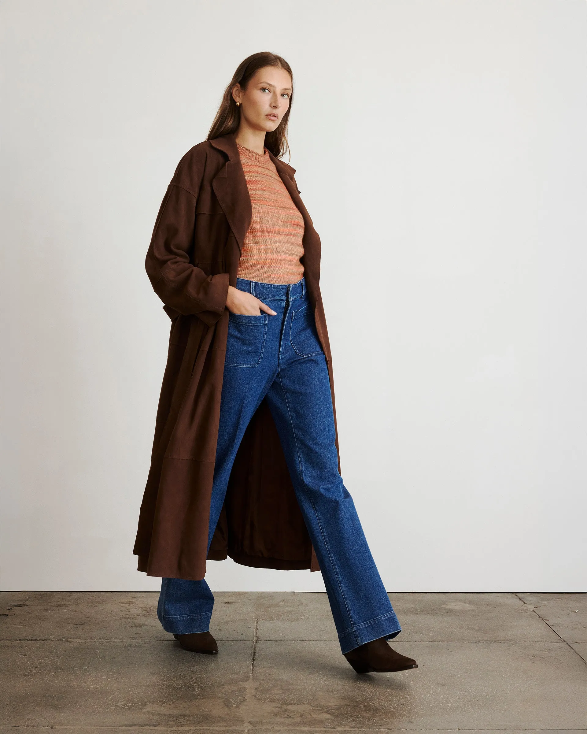 Suede Clayton Coat sold by Tanya Taylor product image thumbnail 2