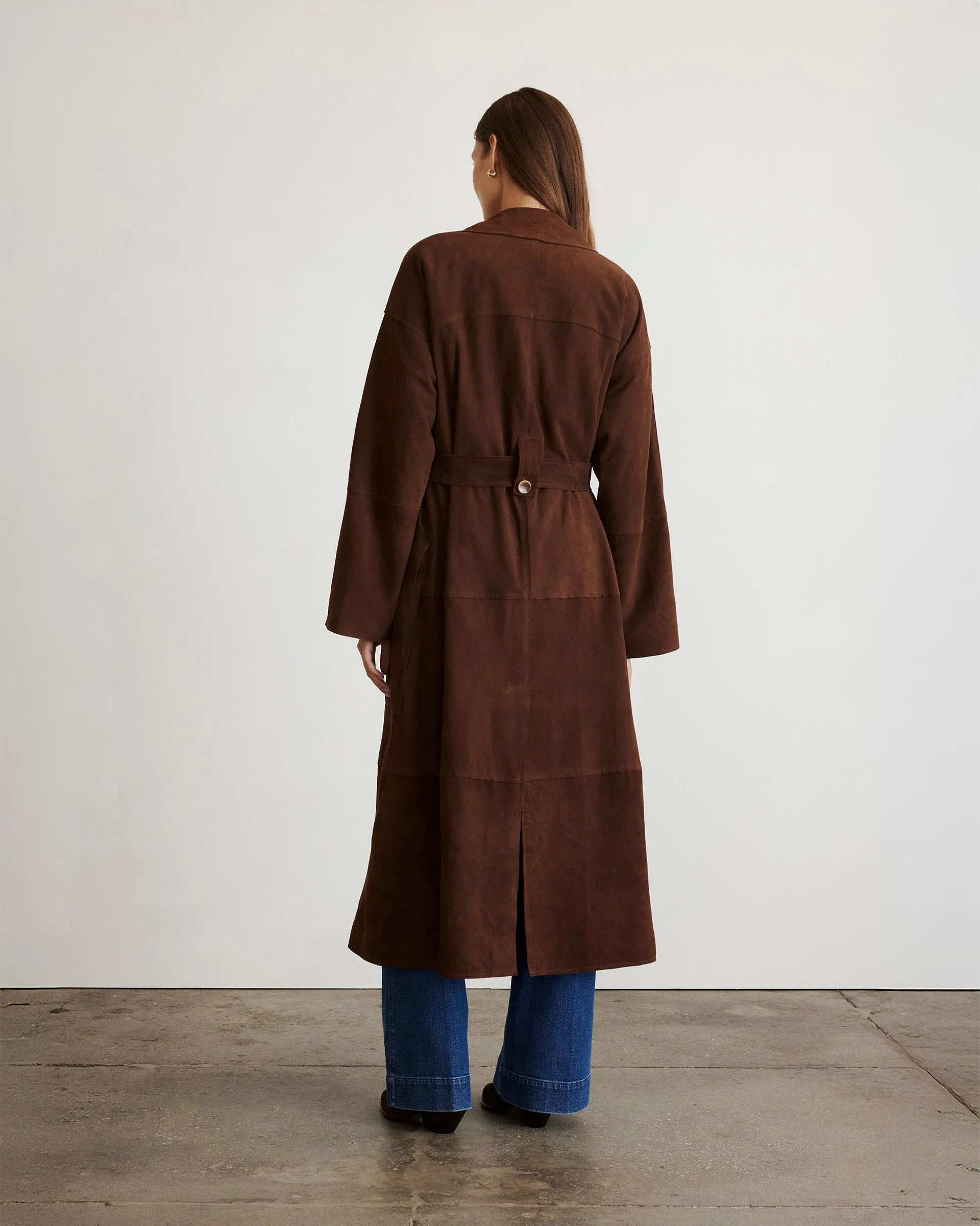 Suede Clayton Coat sold by Tanya Taylor product image thumbnail 3