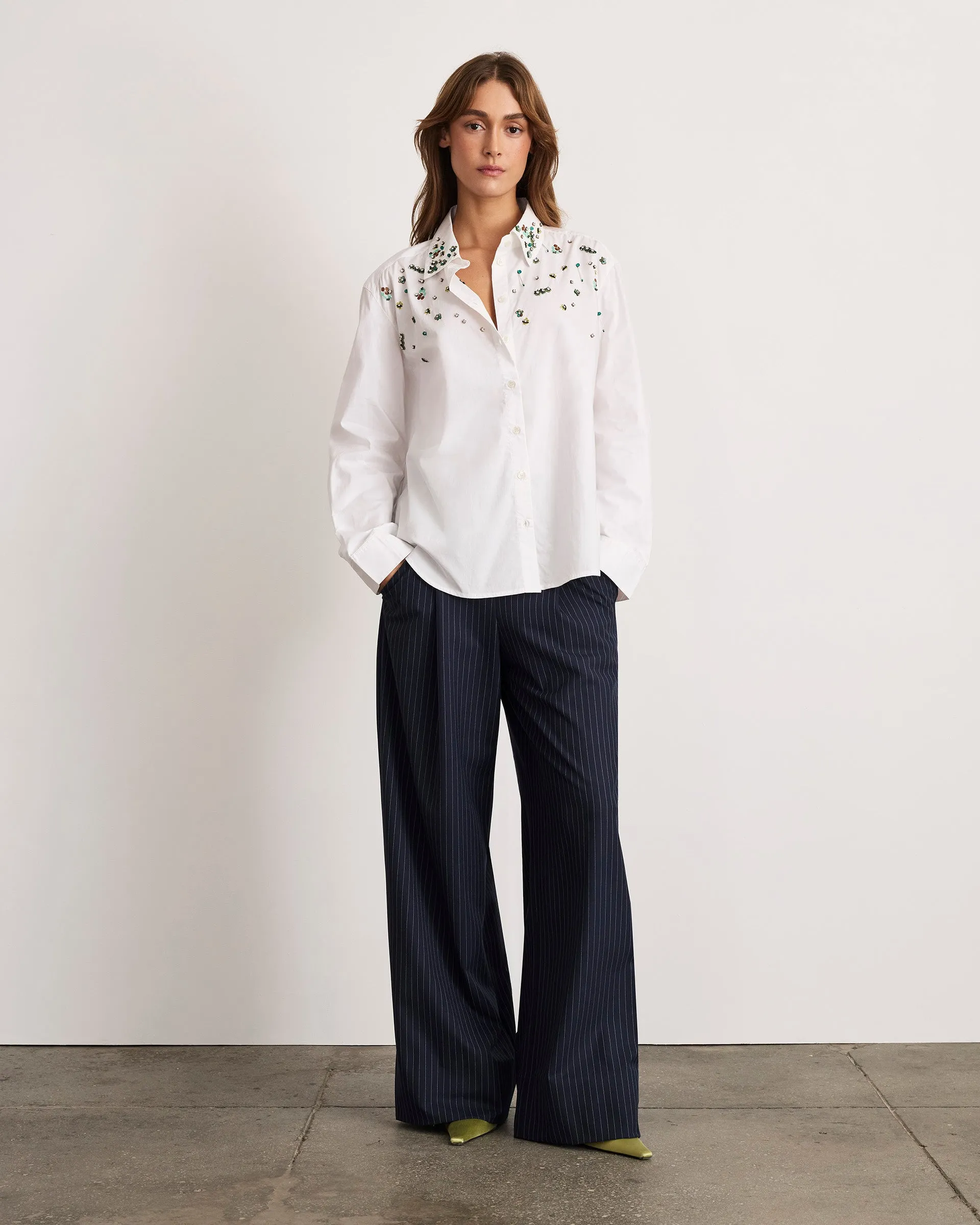 Margaux Embellished Shirt sold by Tanya Taylor product image thumbnail 2