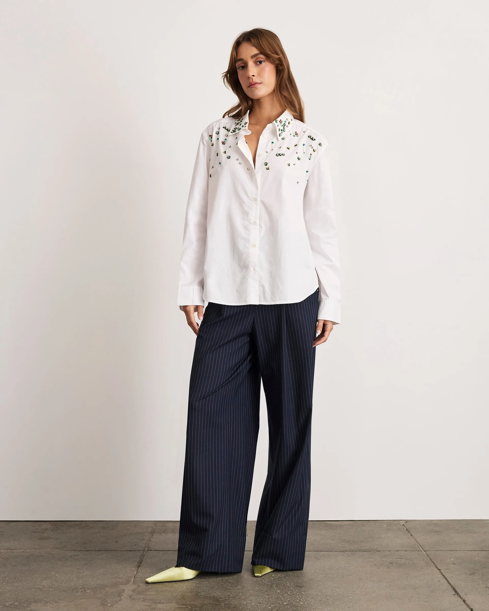 Margaux Embellished Shirt sold by Tanya Taylor product image thumbnail 3