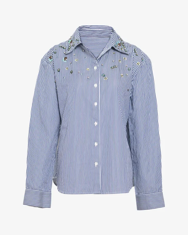 Margaux Embellished Shirt sold by Tanya Taylor