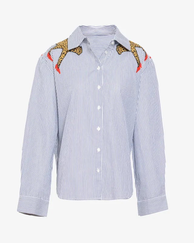 Margaux Cheetah Shirt sold by Tanya Taylor