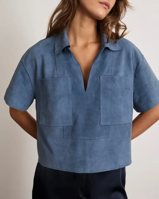 Jade Suede Top made by Tanya Taylor