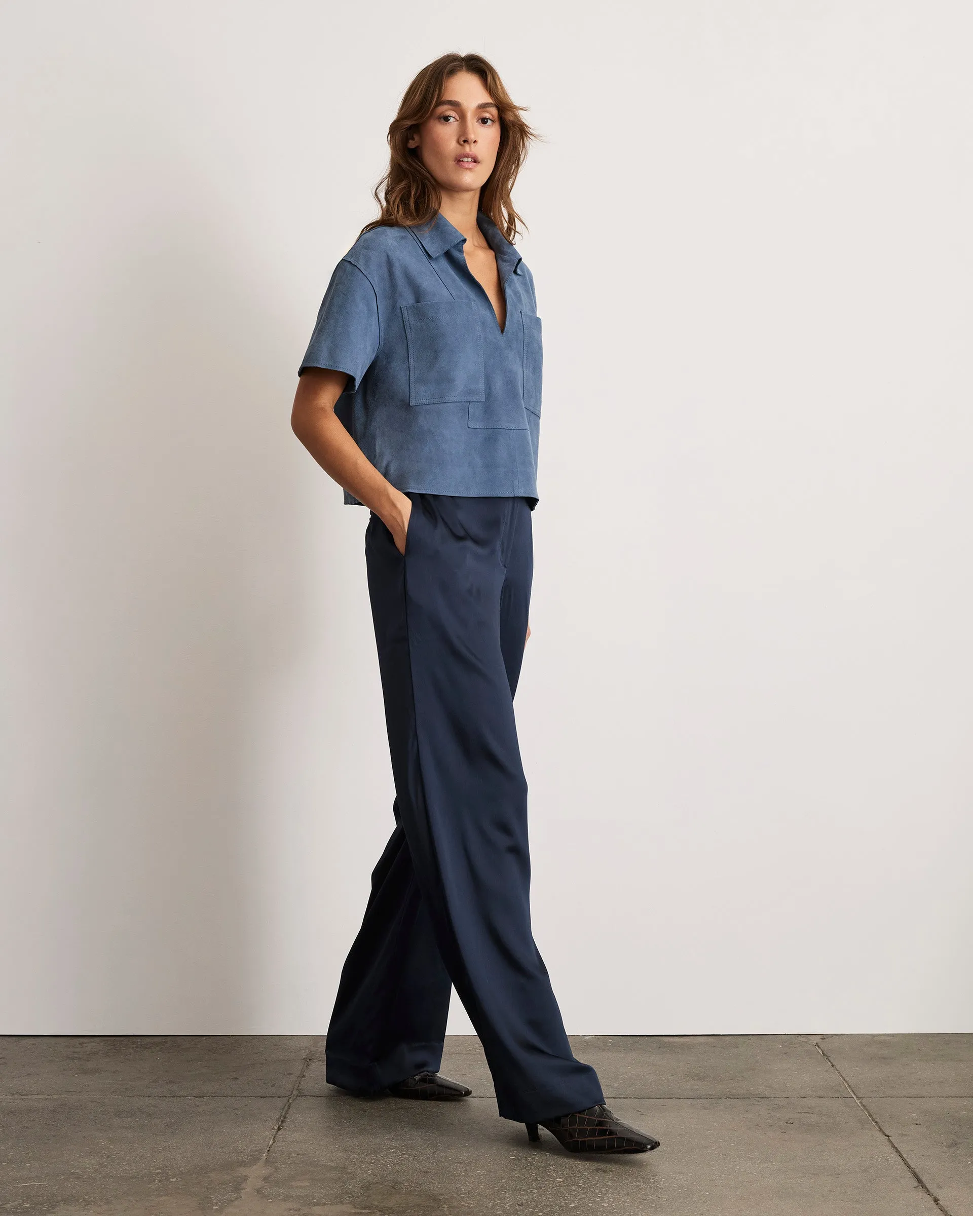 Jade Suede Top sold by Tanya Taylor product image thumbnail 3