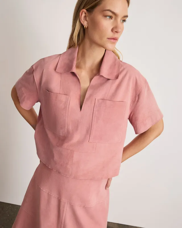 Jade Suede Top sold by Tanya Taylor