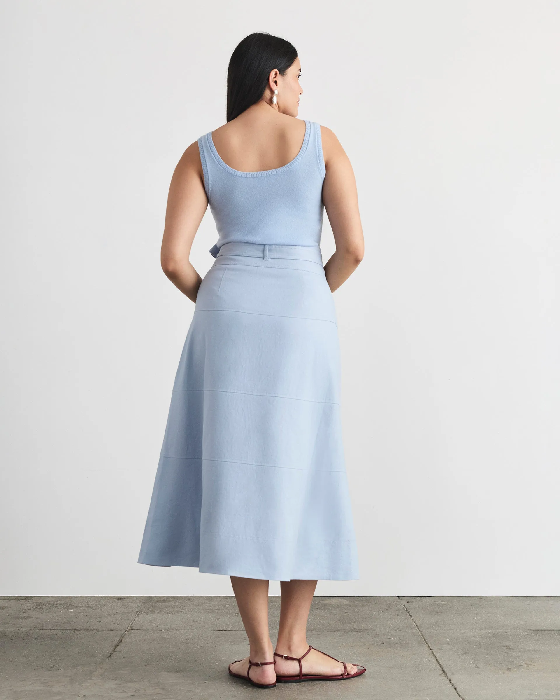 Linen Hudson Skirt sold by Tanya Taylor product image thumbnail 4