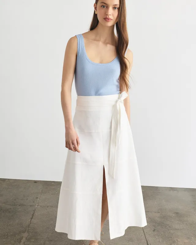 Linen Hudson Skirt sold by Tanya Taylor