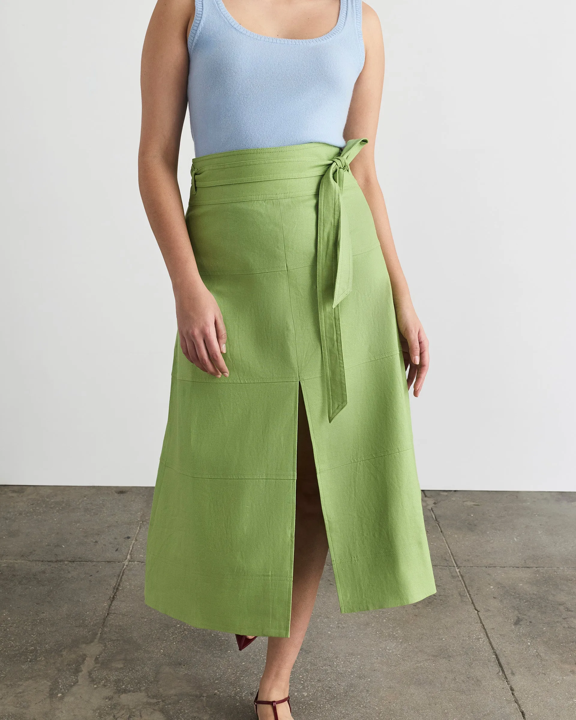 Linen Hudson Skirt sold by Tanya Taylor product image thumbnail 4