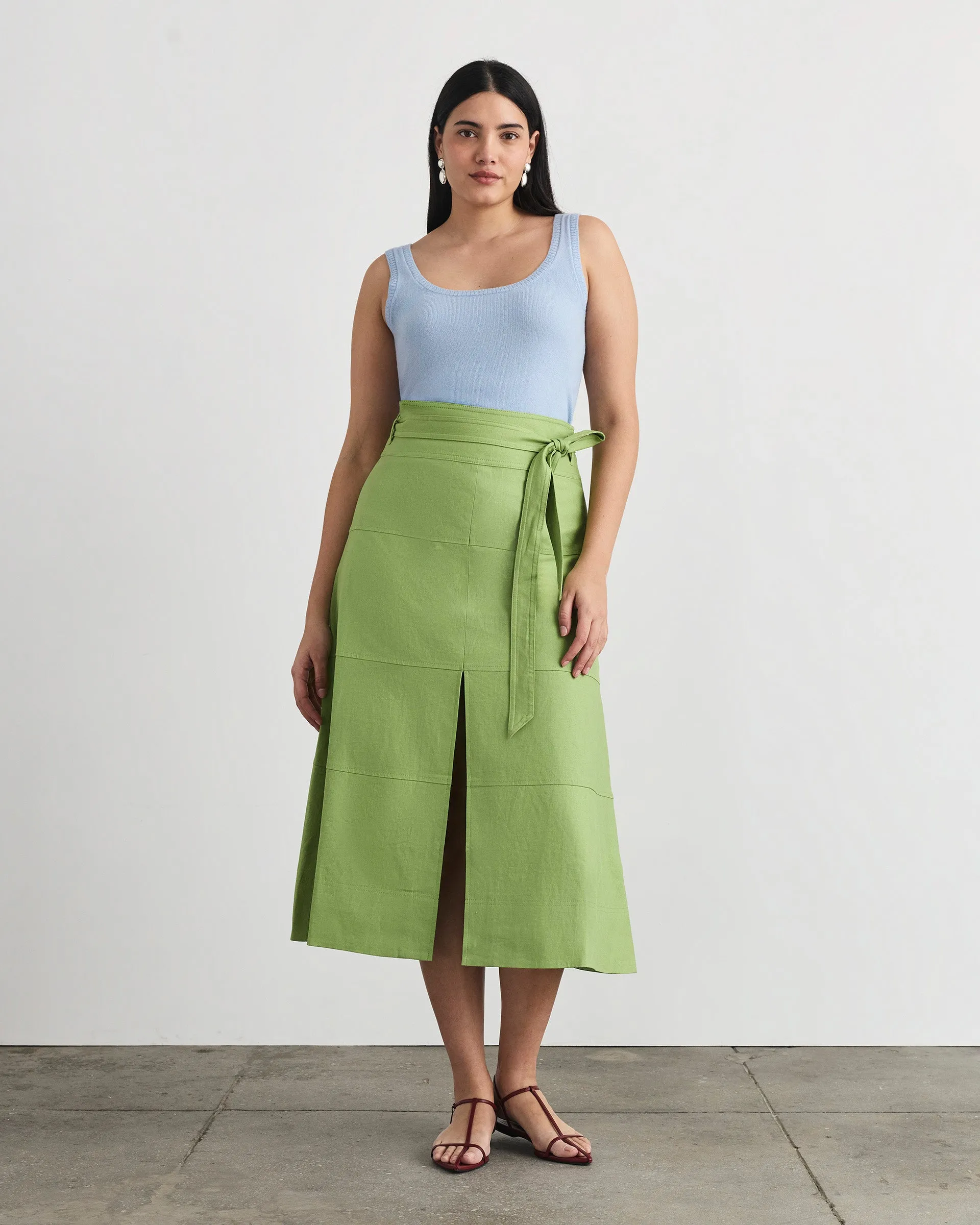 Linen Hudson Skirt sold by Tanya Taylor product image thumbnail 2