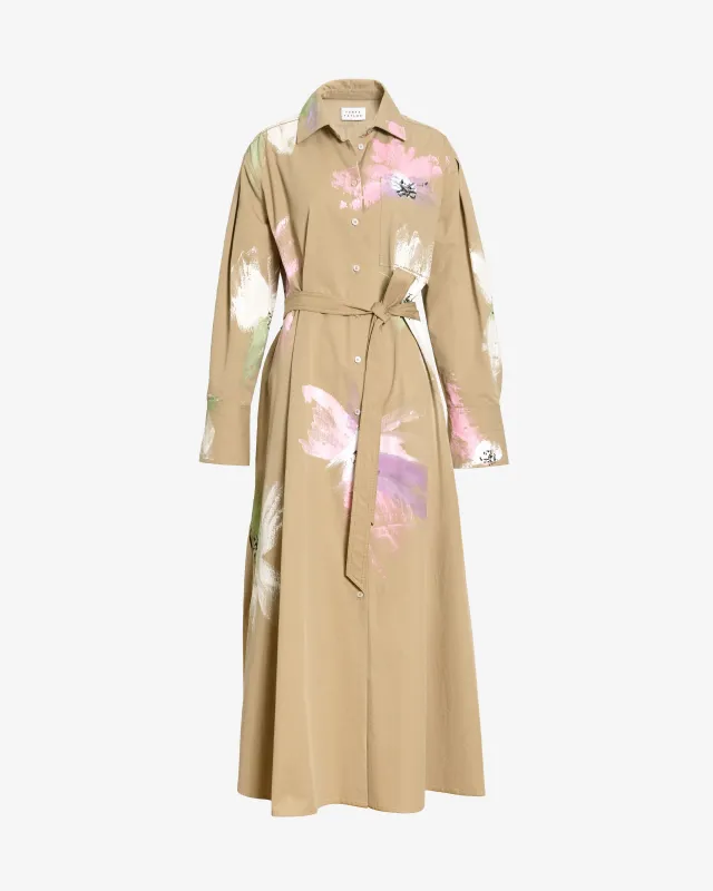 Margaux Custom Painted Shirtdress made by Tanya Taylor