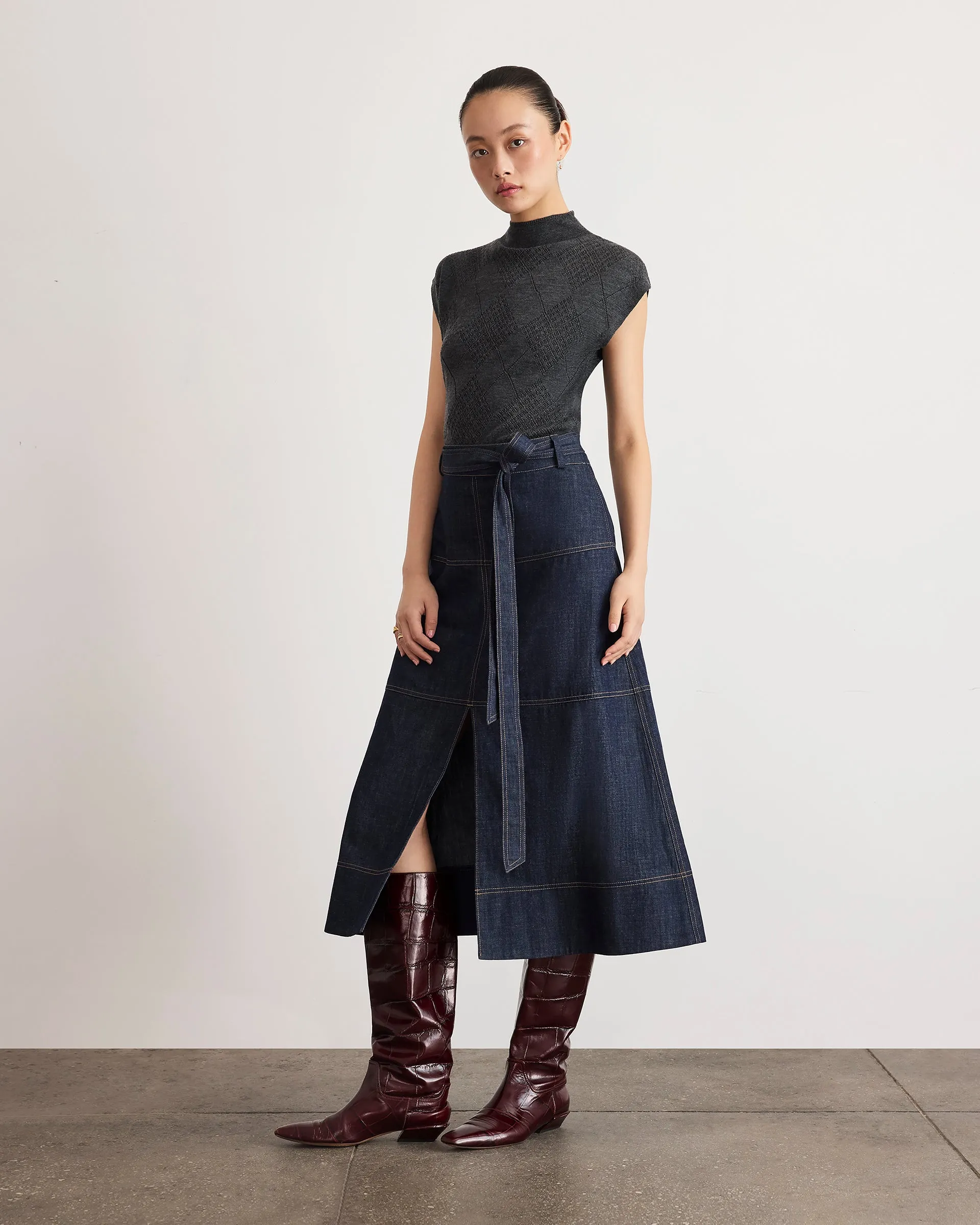 Adrien Argyle Pointelle Turtleneck sold by Tanya Taylor product image thumbnail 3