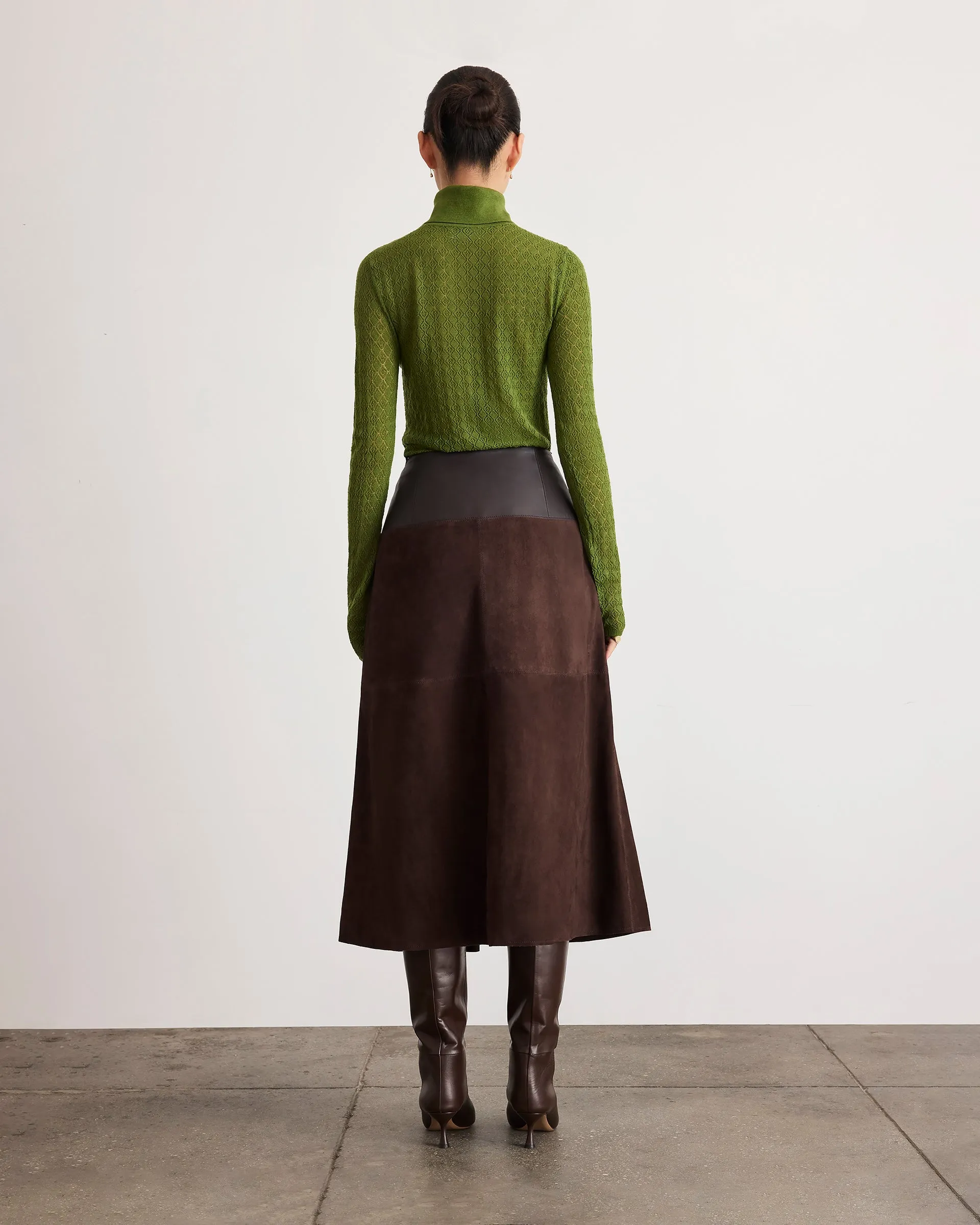 Suede/Leather Hudson Skirt sold by Tanya Taylor product image thumbnail 4