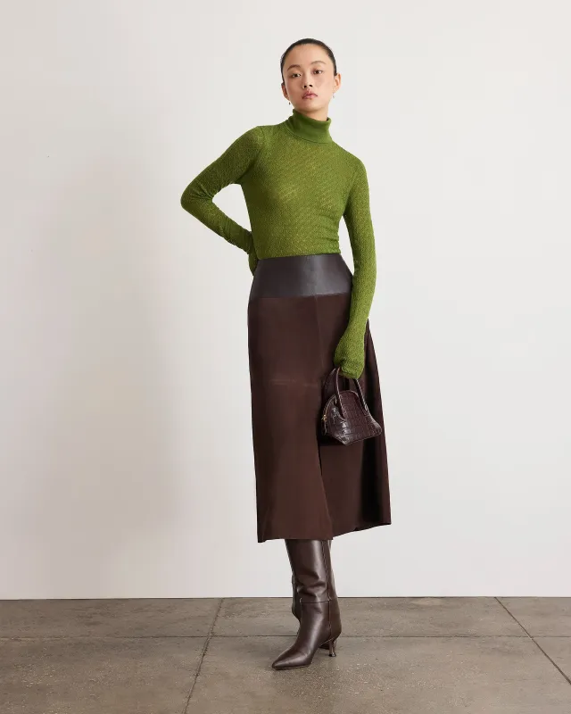 Suede/Leather Hudson Skirt made by Tanya Taylor