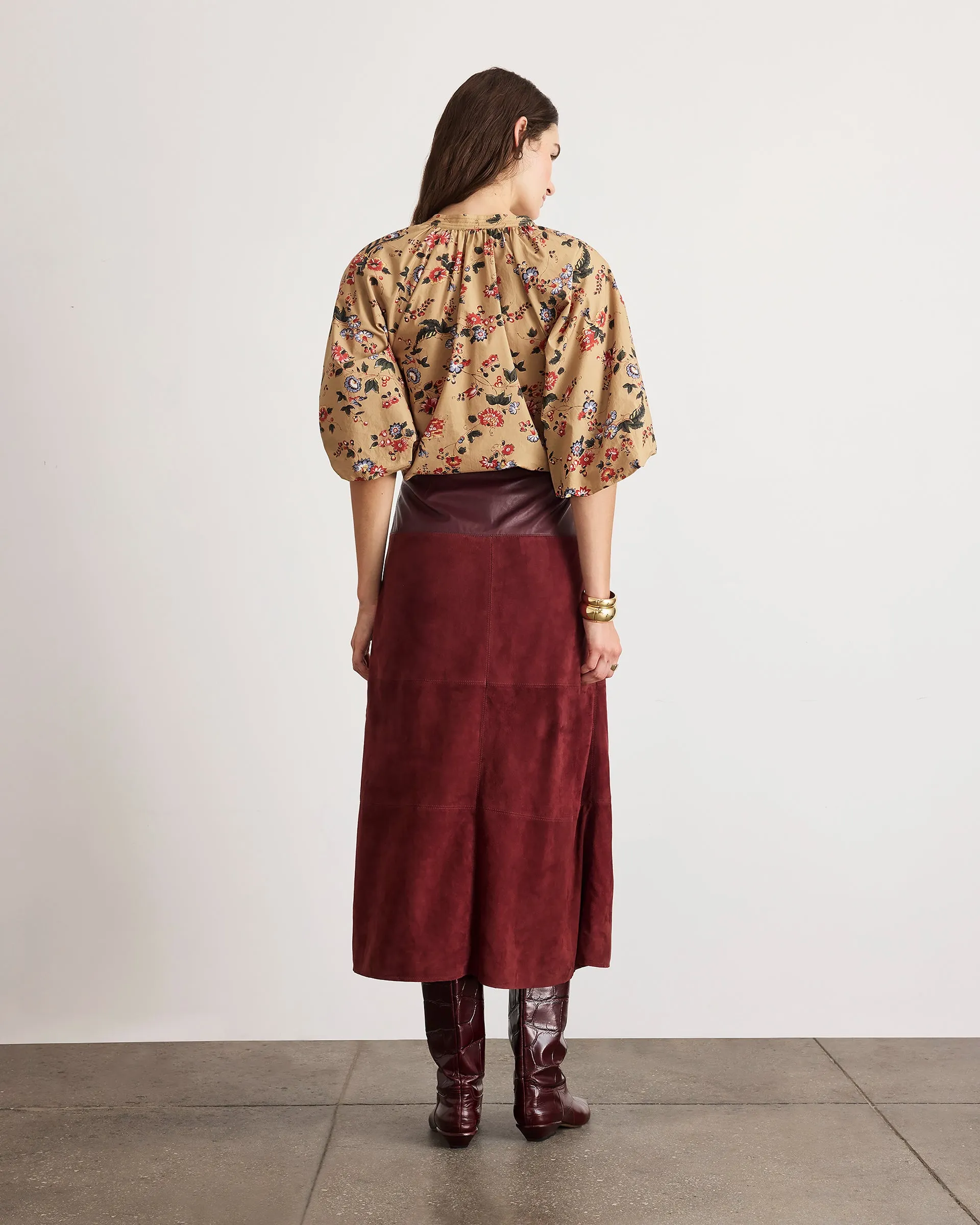 Suede/Leather Hudson Skirt sold by Tanya Taylor product image thumbnail 4
