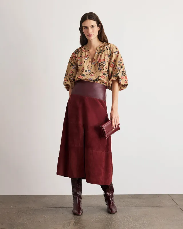 Suede/Leather Hudson Skirt made by Tanya Taylor