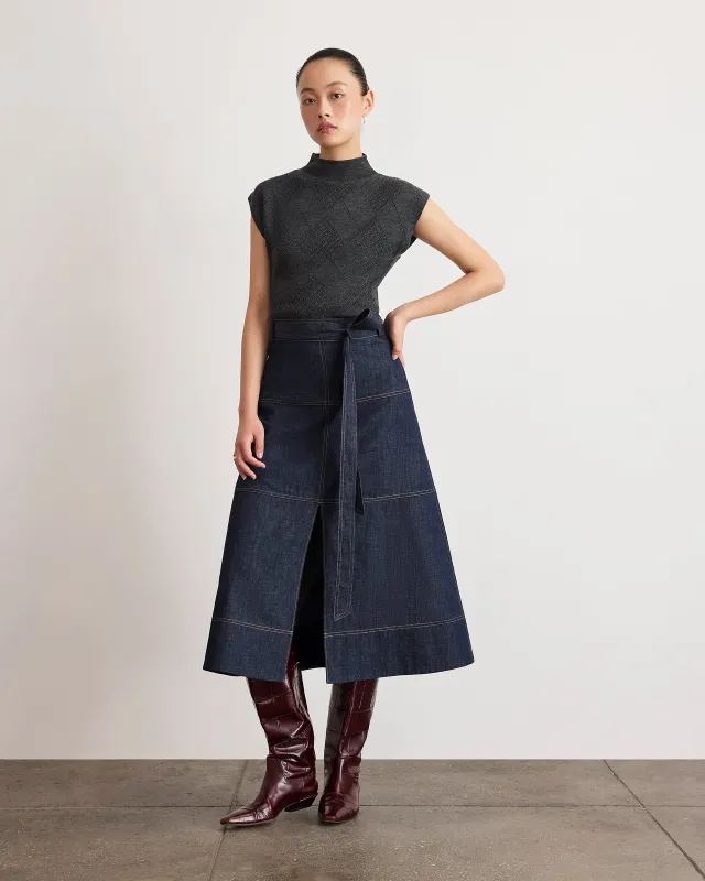 Hudley Denim Skirt made by Tanya Taylor